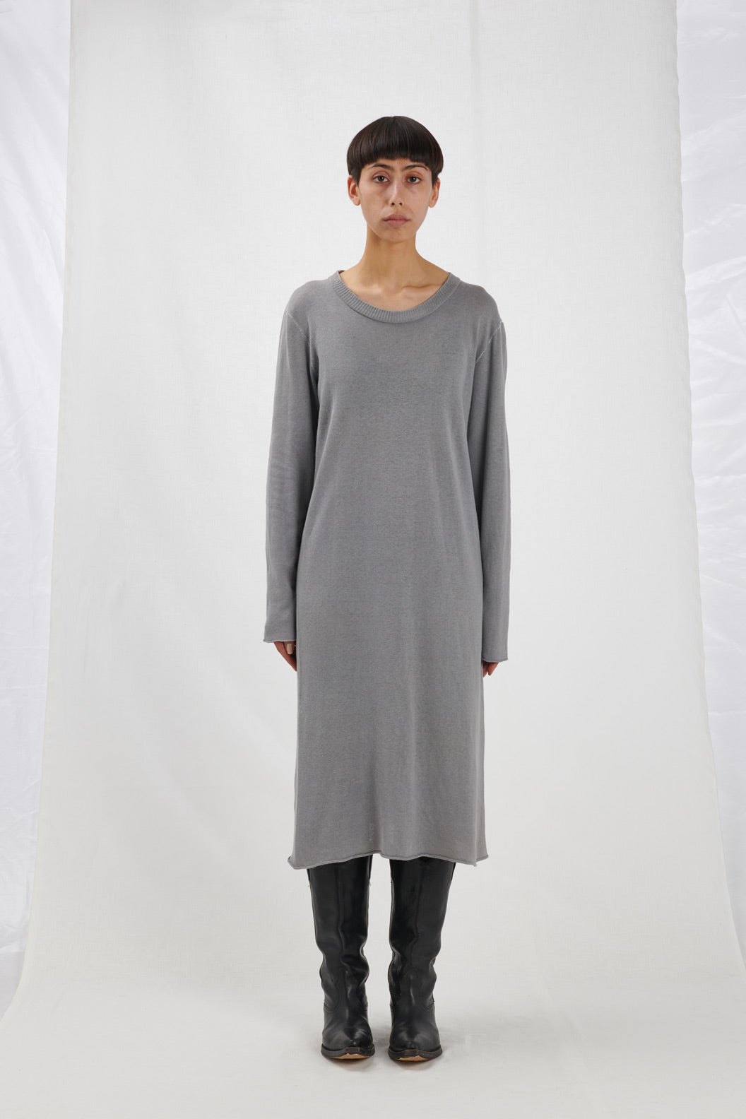 GRAY KNIT DRESS