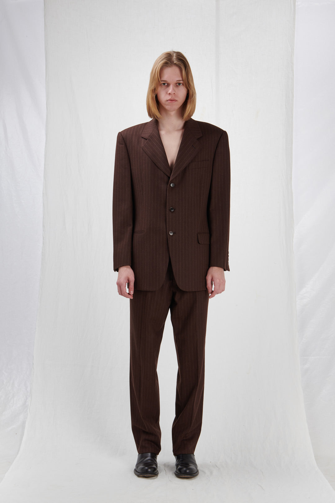 BROWN PINSTRIPE SUIT