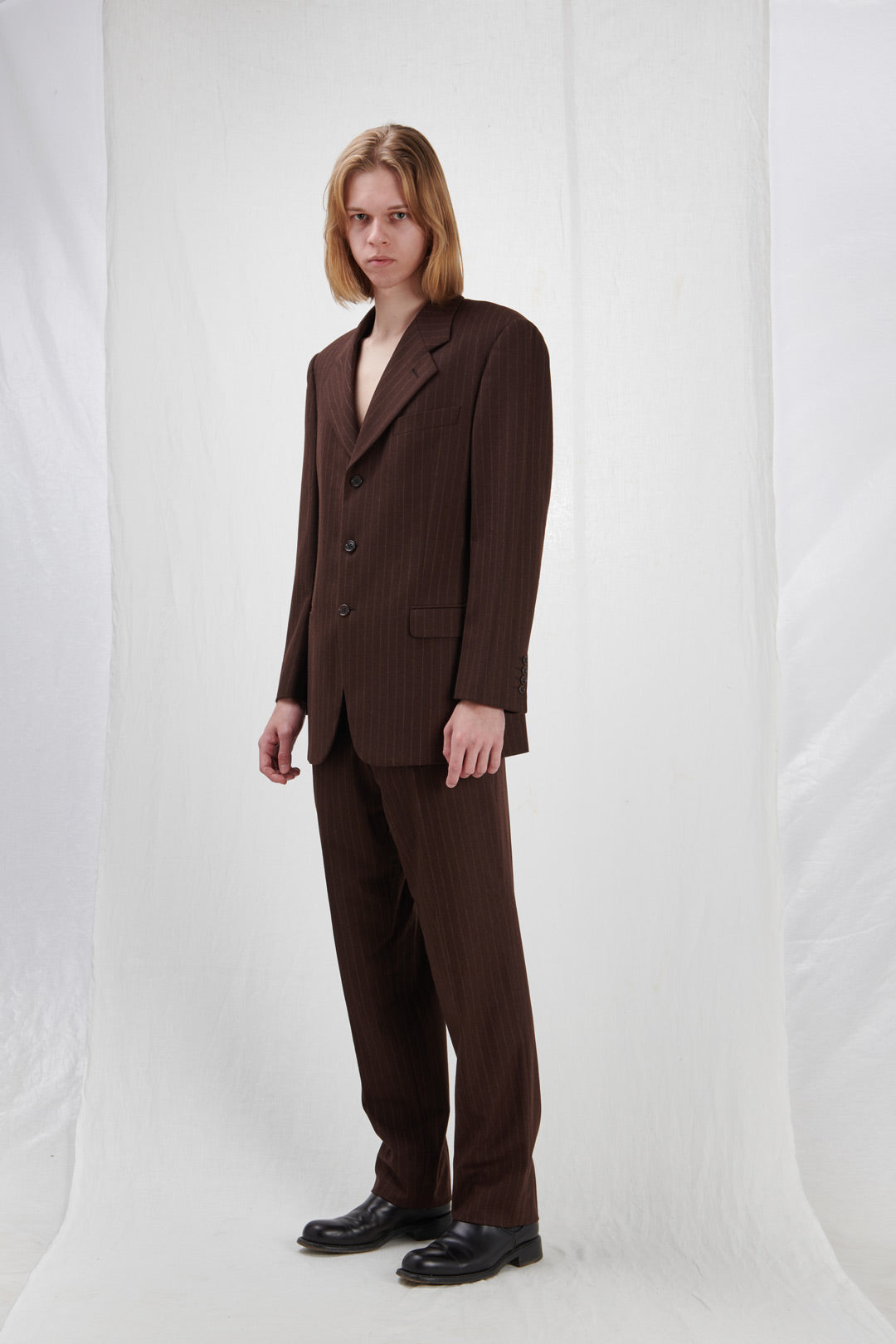 BROWN PINSTRIPE SUIT