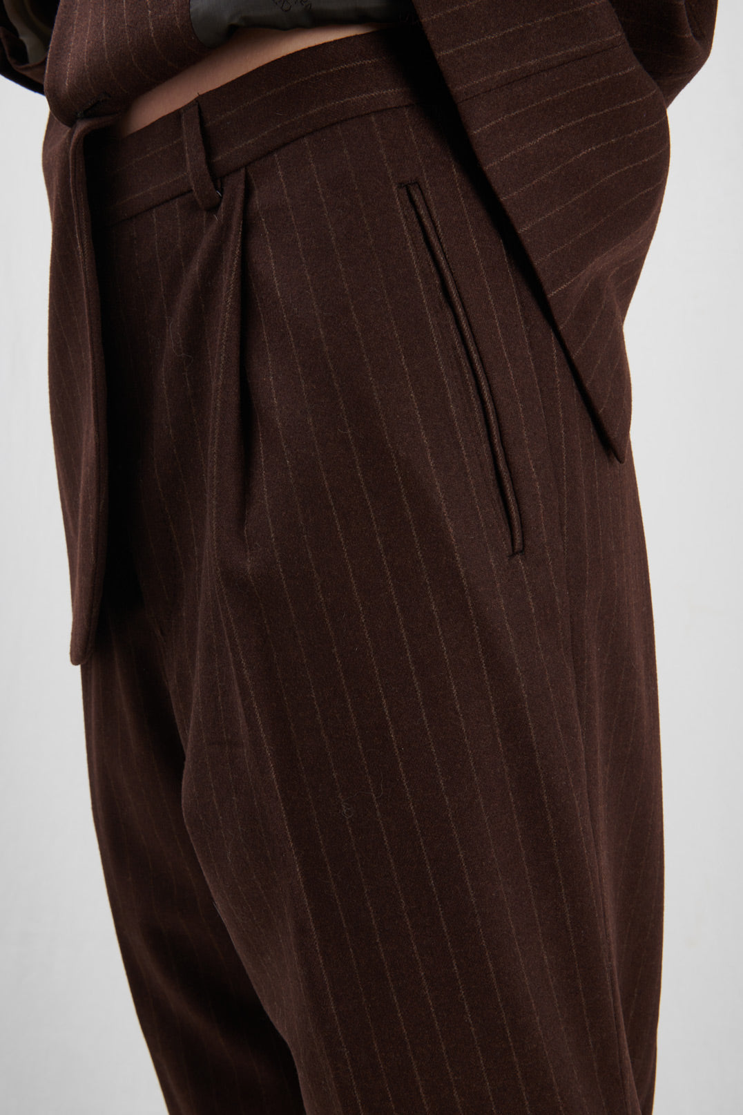 BROWN PINSTRIPE SUIT