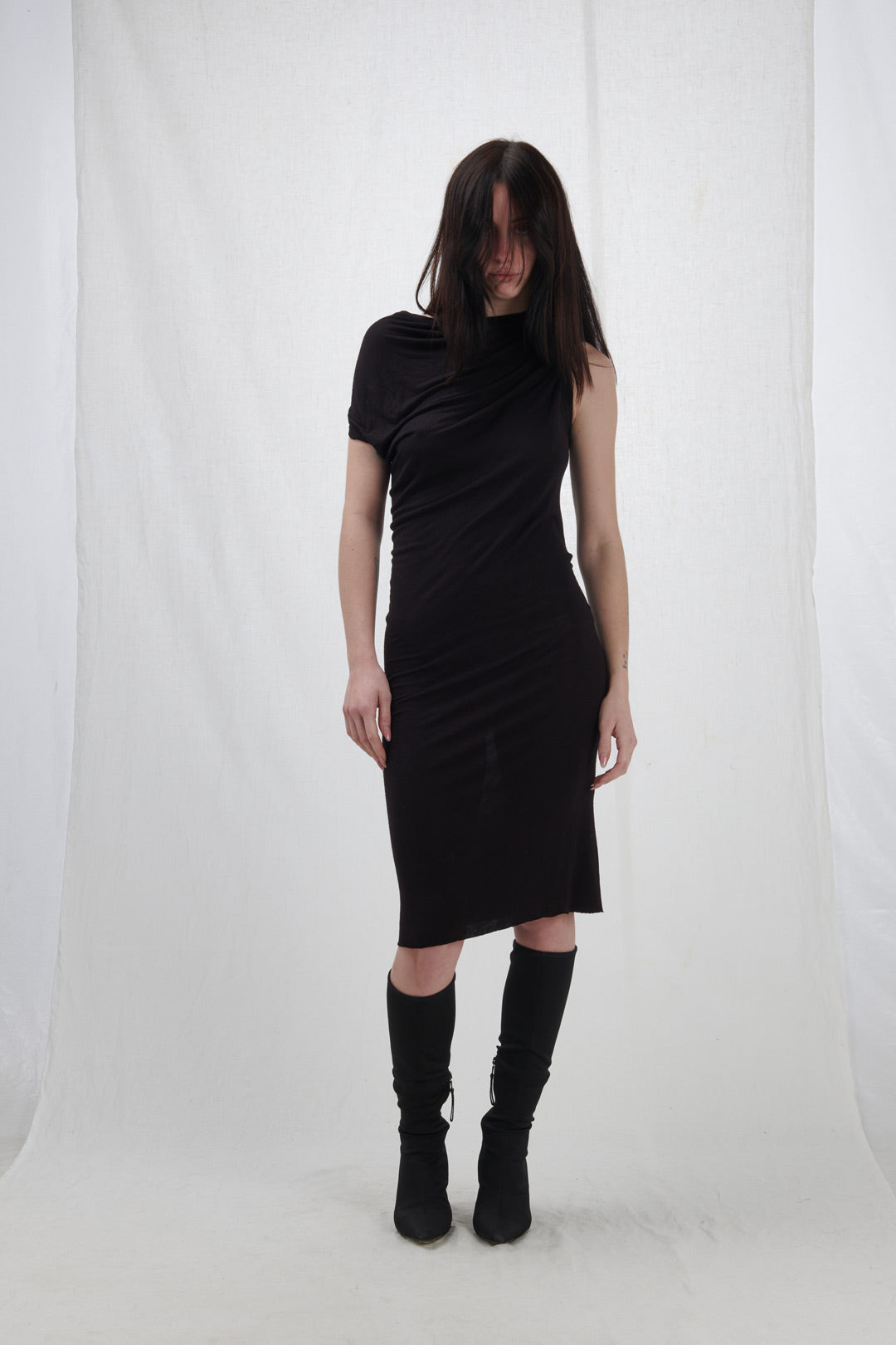 BLACK JERSEY DRESS