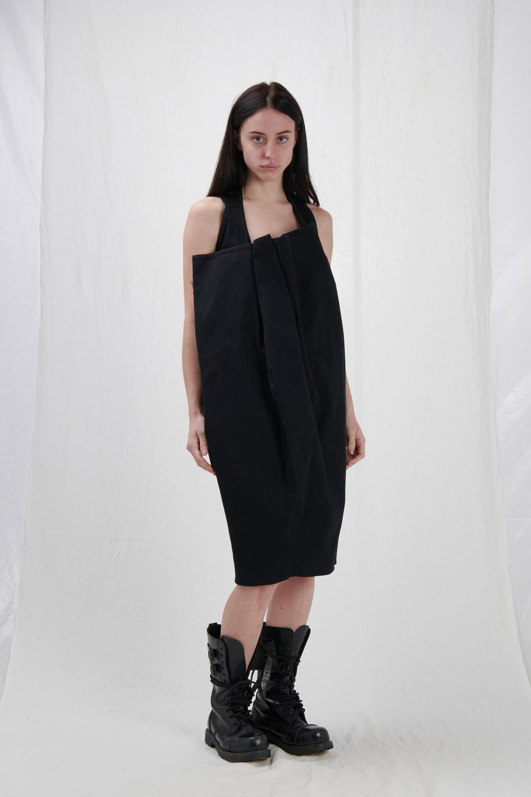 BLACK ORIGAMI DRESS