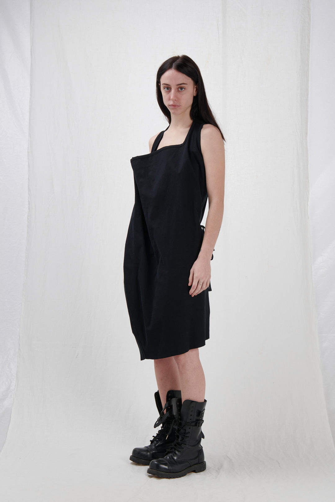 BLACK ORIGAMI DRESS