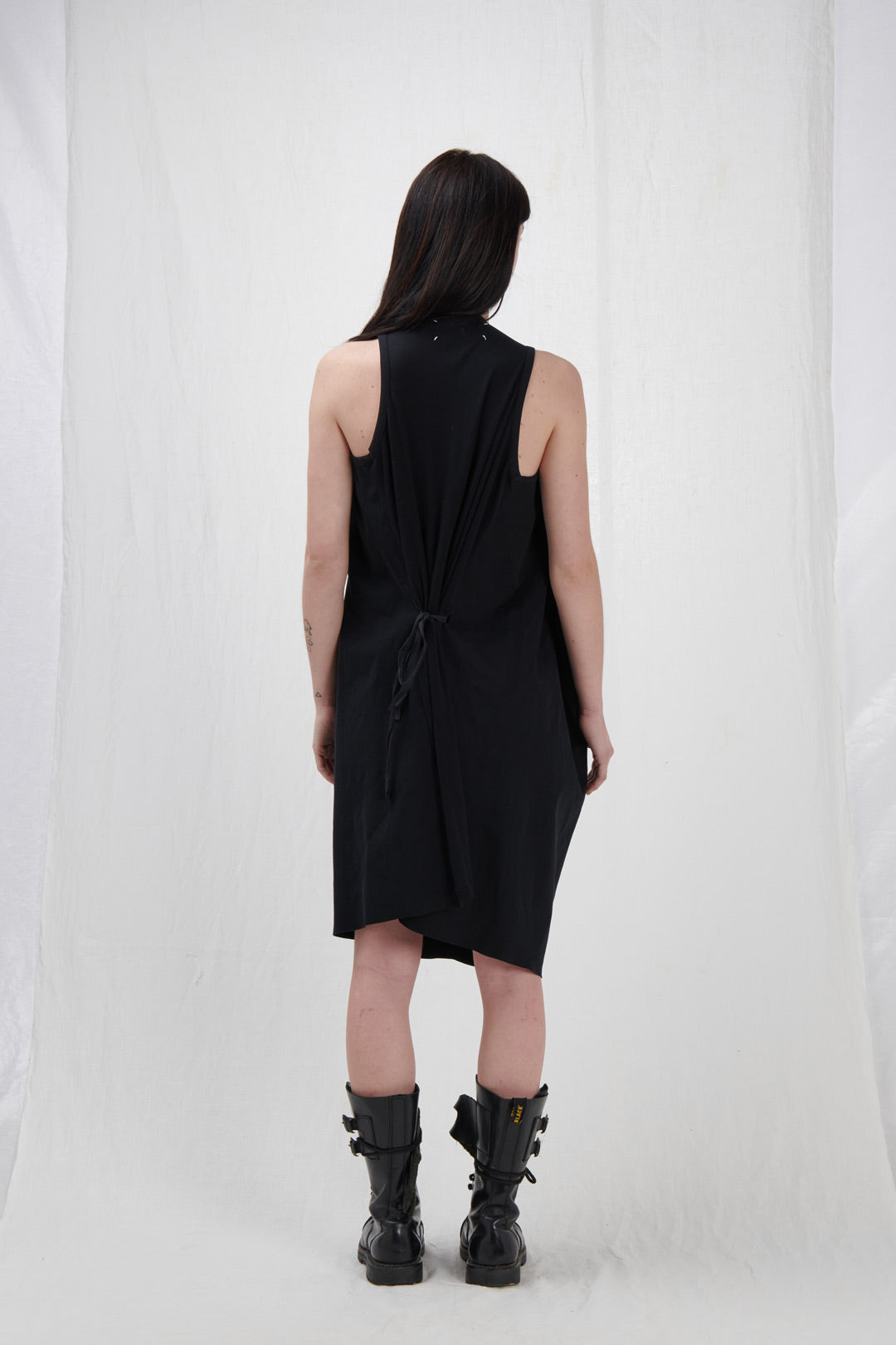 BLACK ORIGAMI DRESS