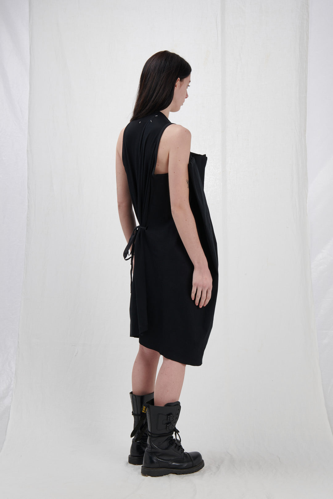 BLACK ORIGAMI DRESS