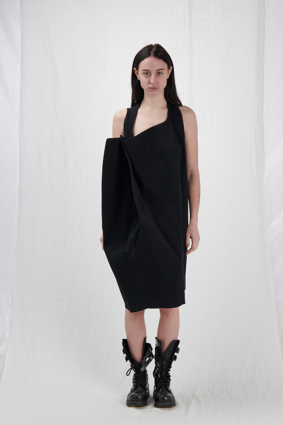 BLACK ORIGAMI DRESS