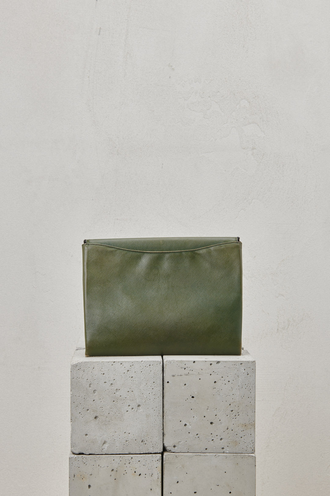 GREEN SAFFIANO ENVELOPE