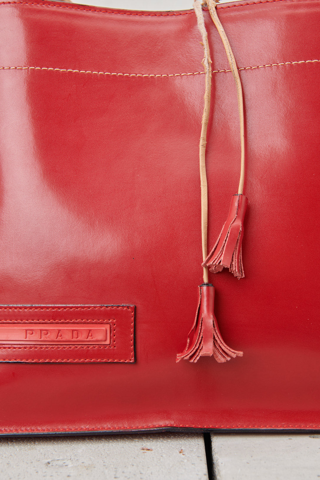 RED LEATHER BAG