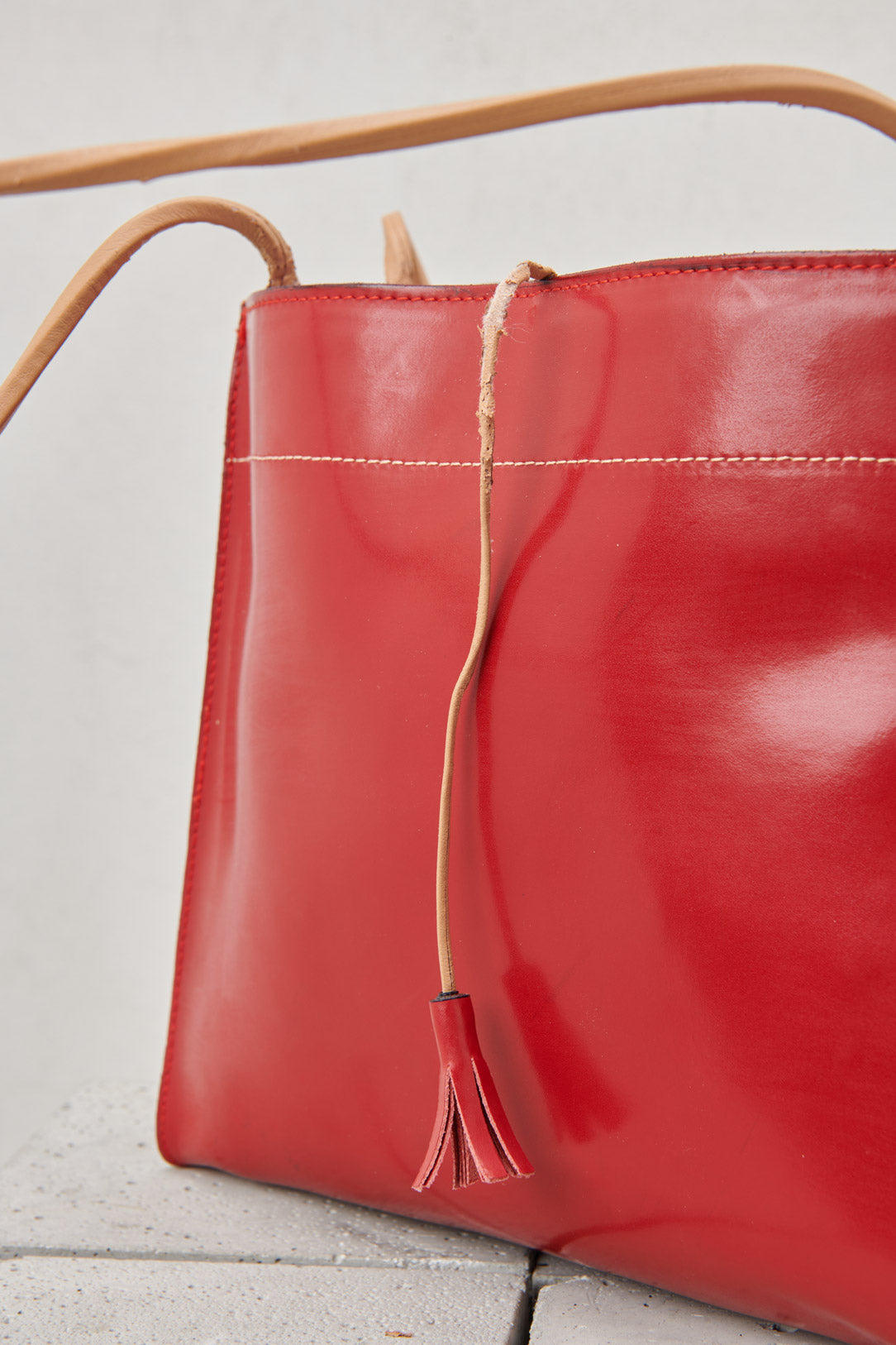 RED LEATHER BAG