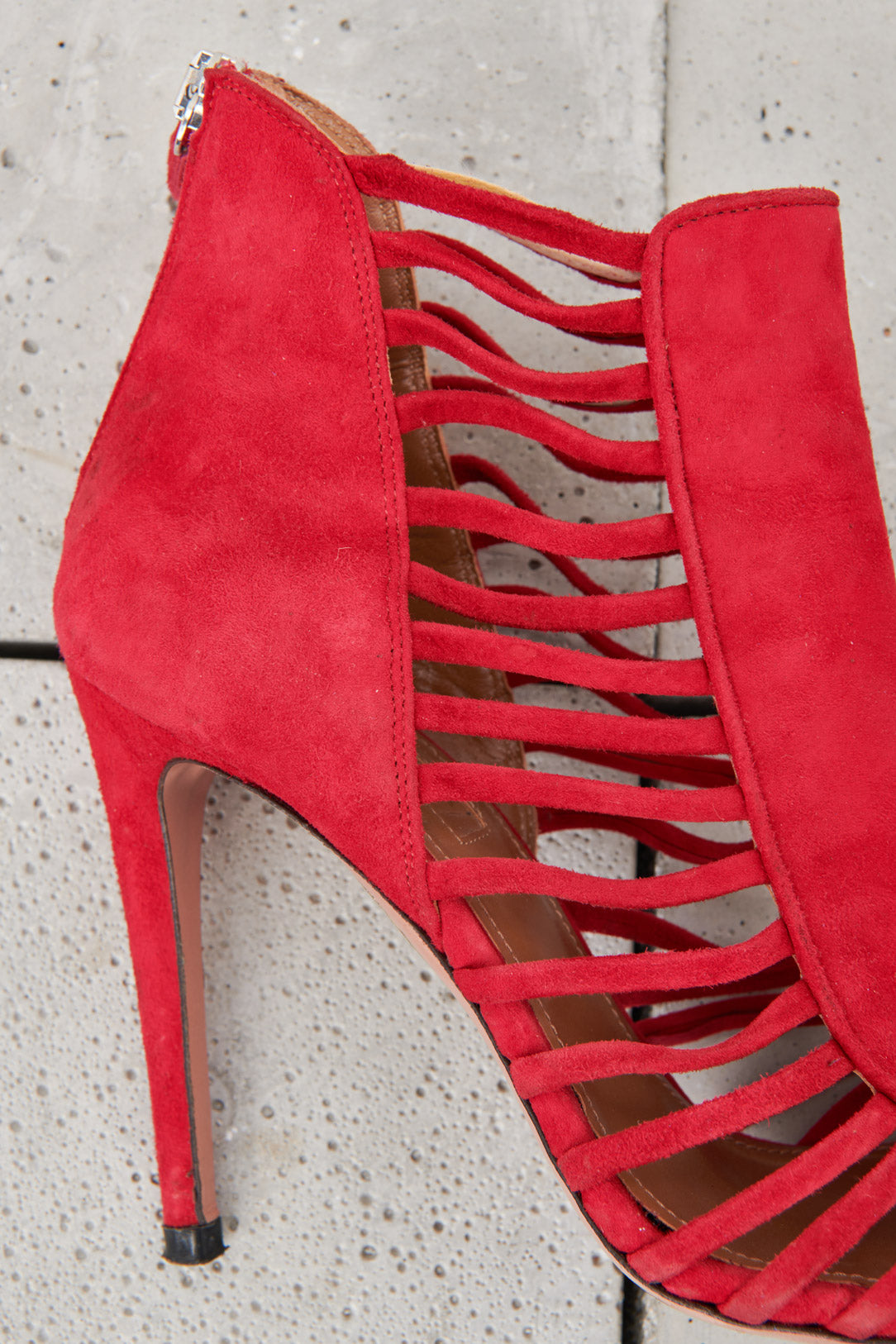 RED LACED SANDAL