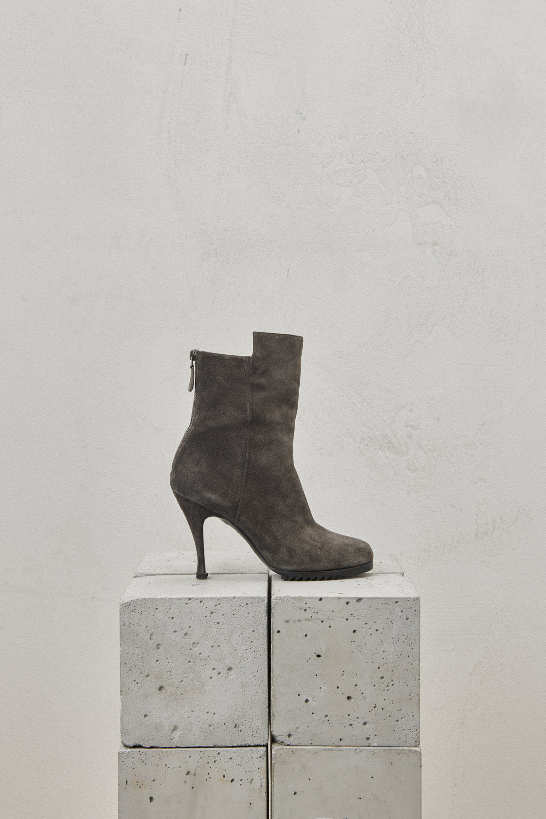 GRAY SUEDE ANKLE BOOT