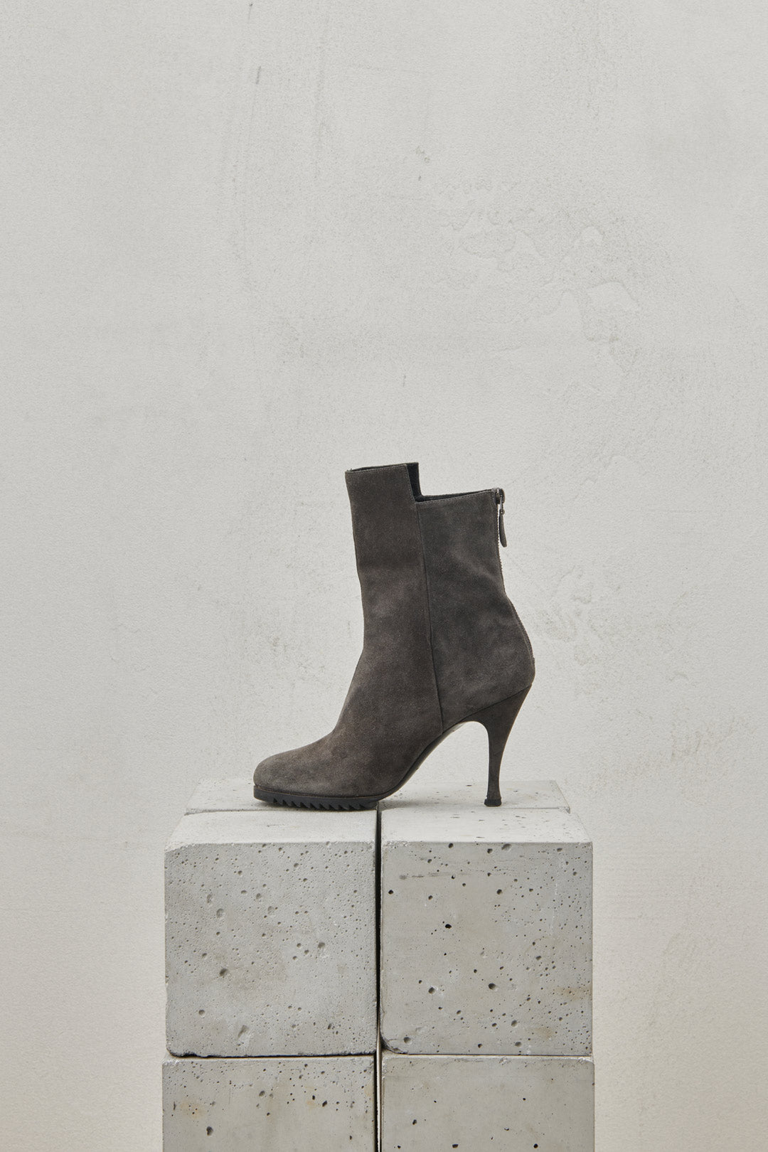 GRAY SUEDE ANKLE BOOT