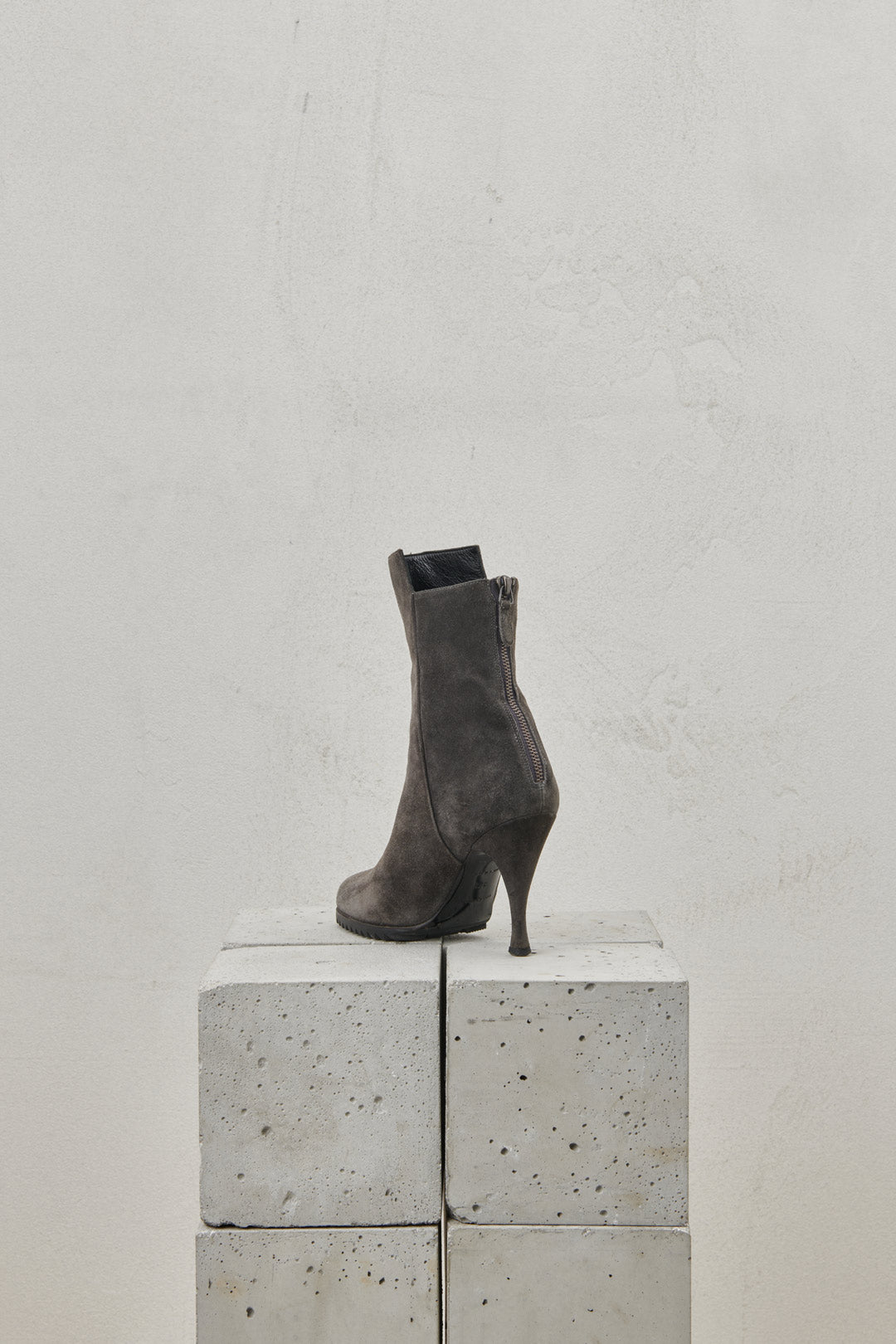 GRAY SUEDE ANKLE BOOT