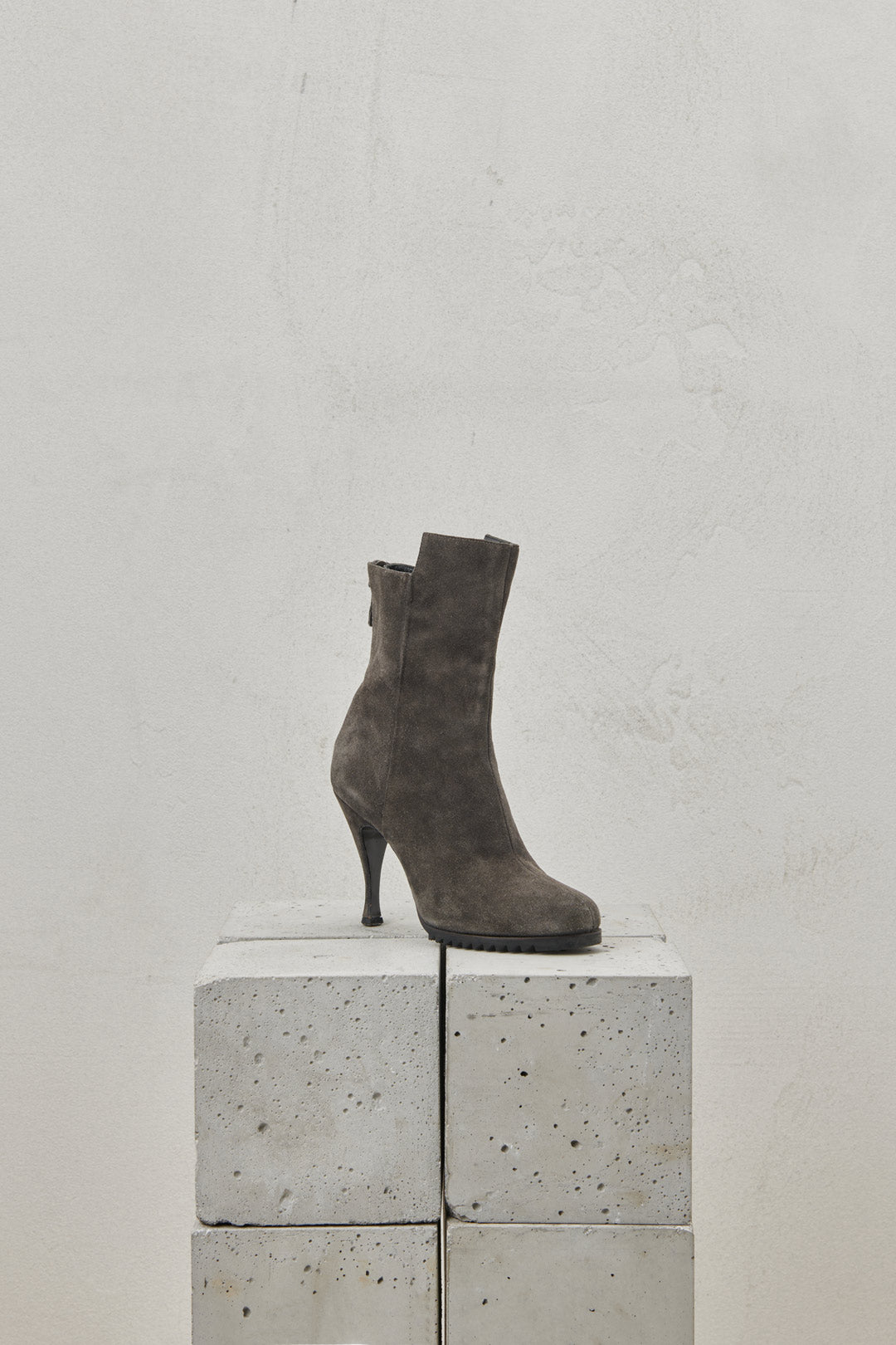 GRAY SUEDE ANKLE BOOT