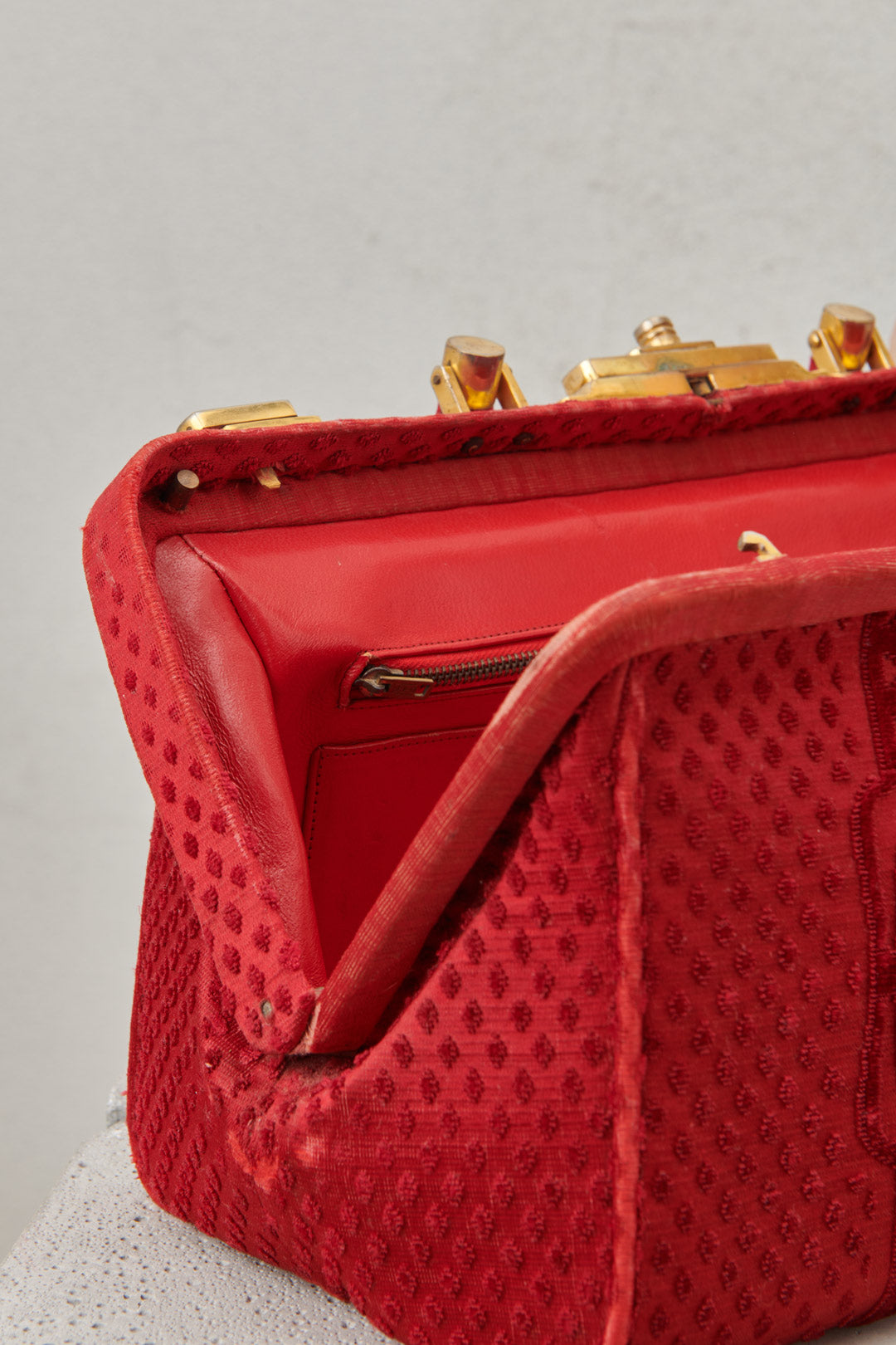 50's/60's BAG in RED VELVET