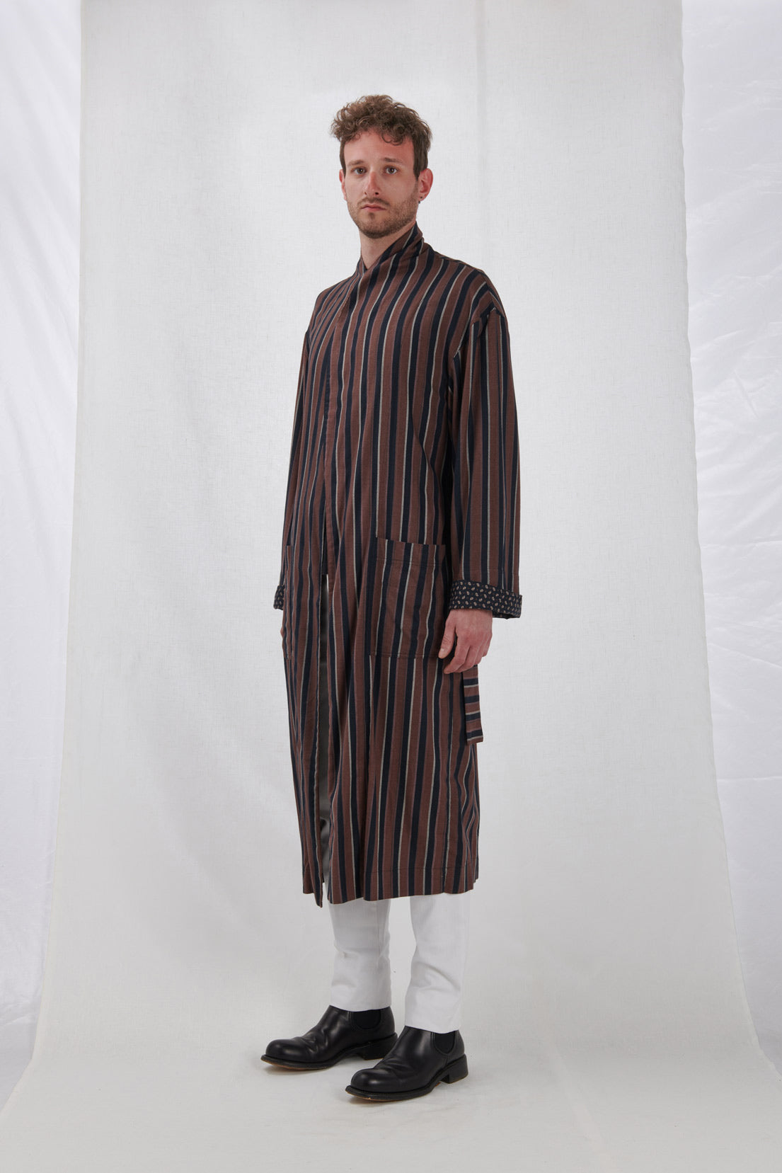 STRIPED DRESSING GOWN