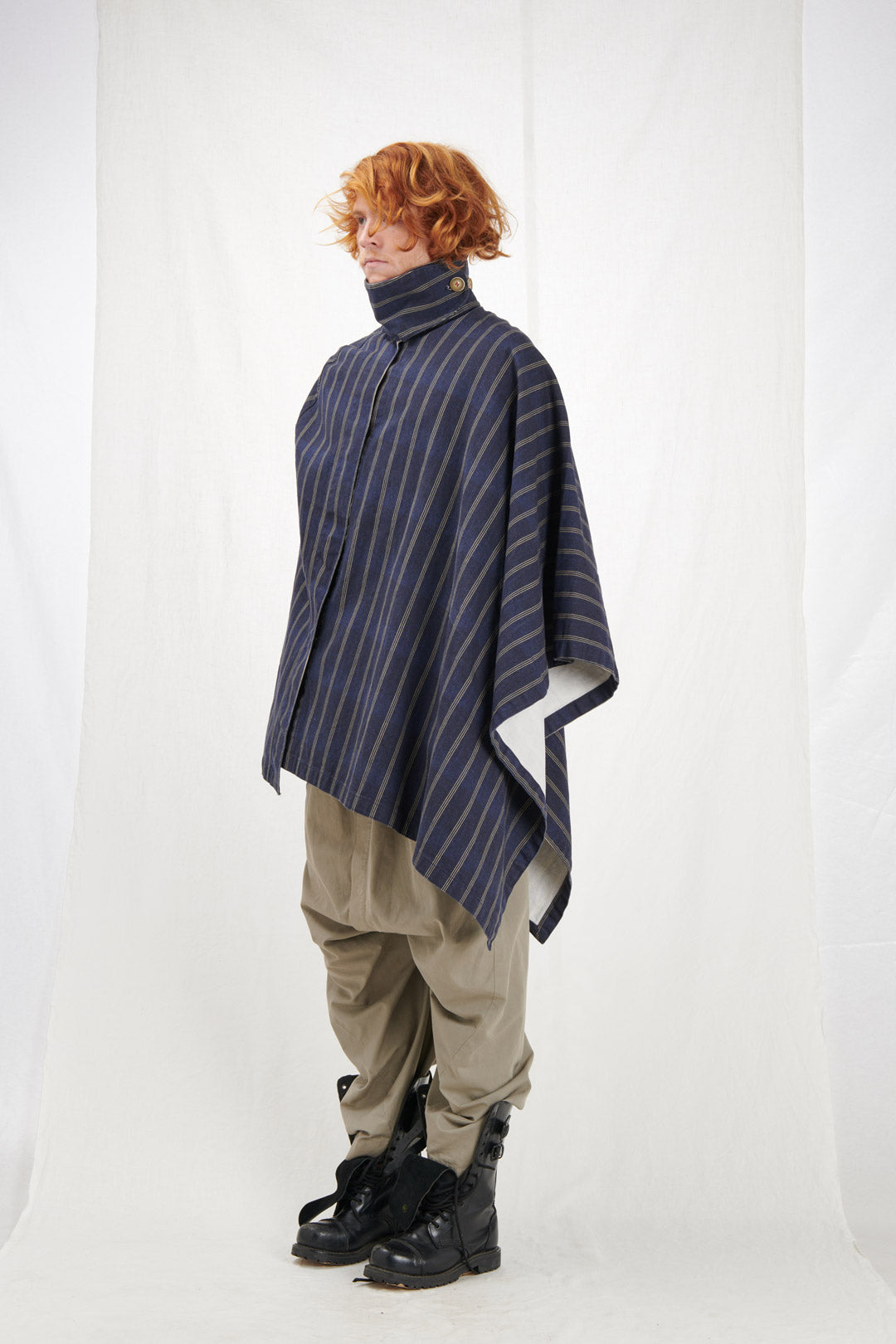 BIAS STRIPED CAPE