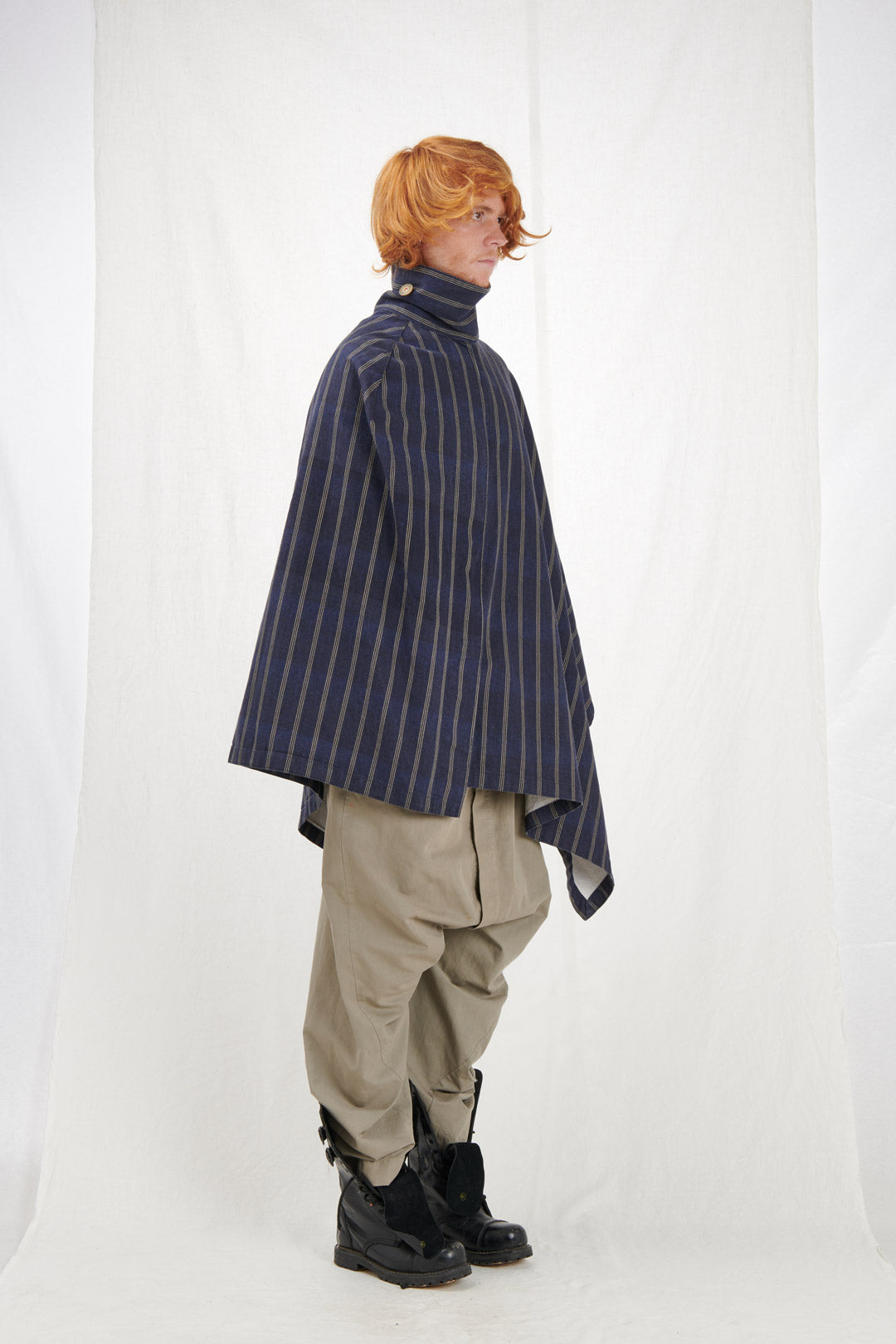 BIAS STRIPED CAPE