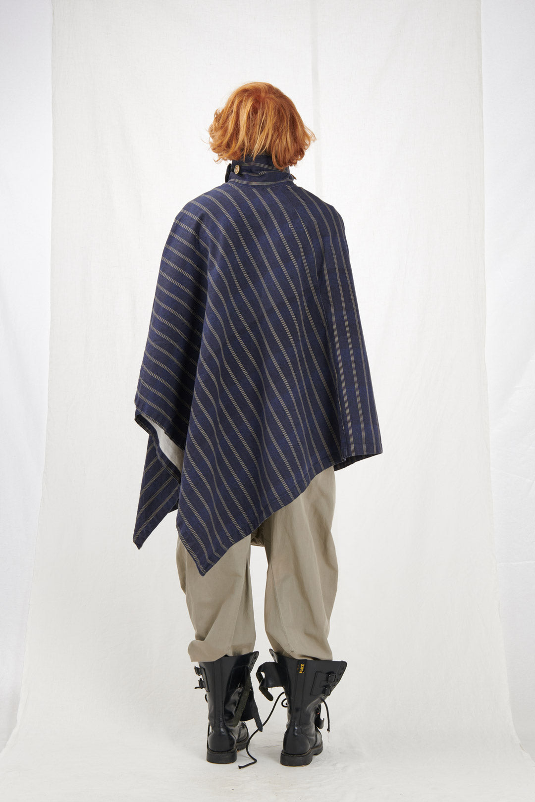 BIAS STRIPED CAPE