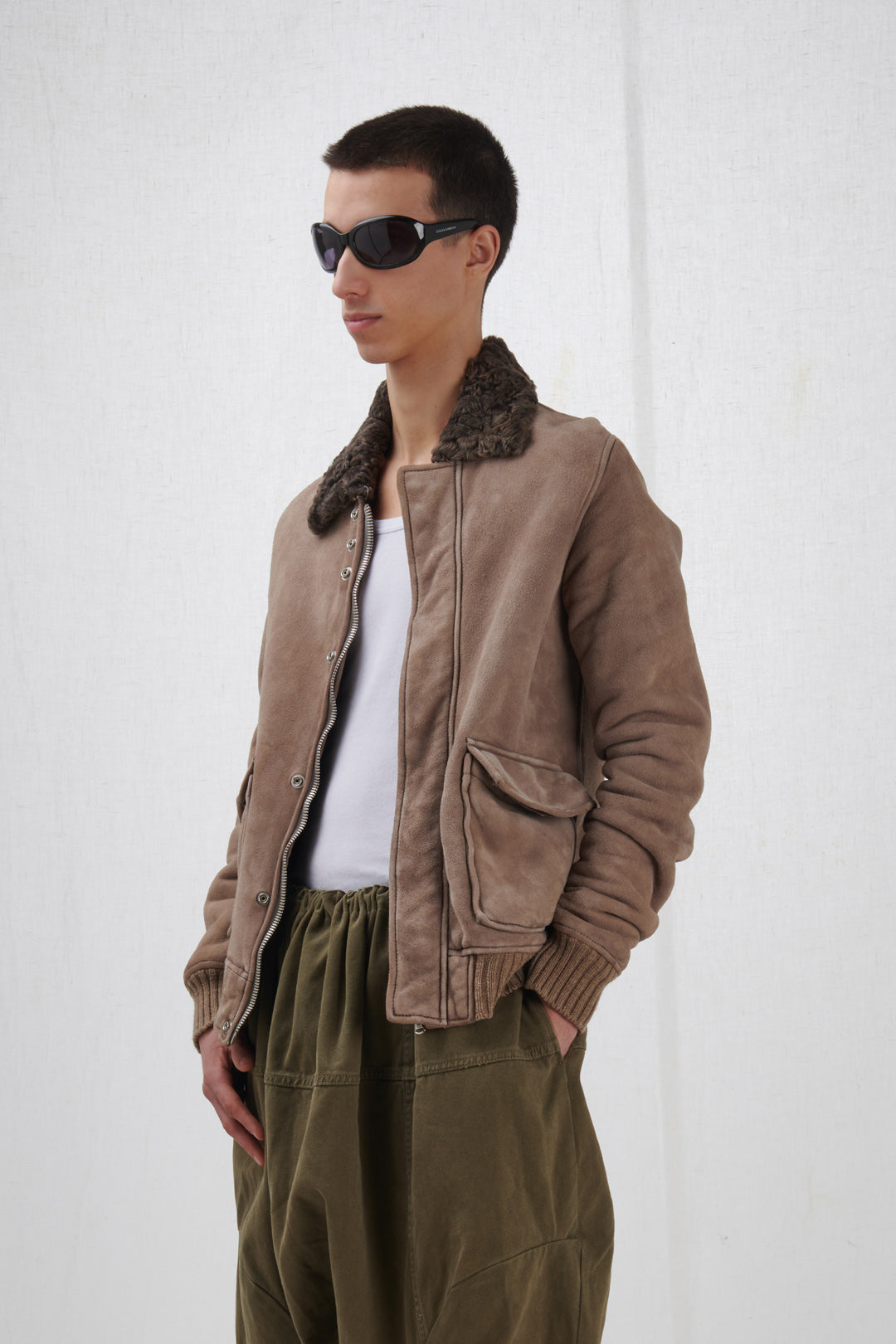 SUEDE BOMBER JACKET