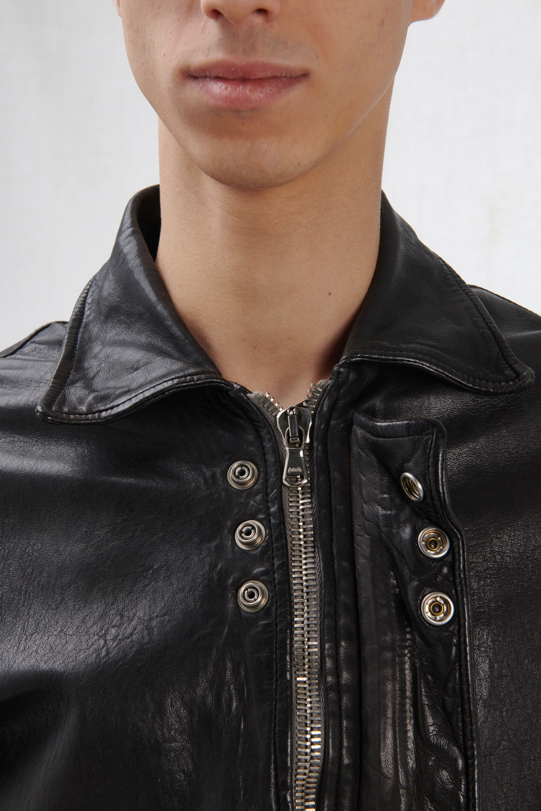 LEATHER BOMBER JACKET