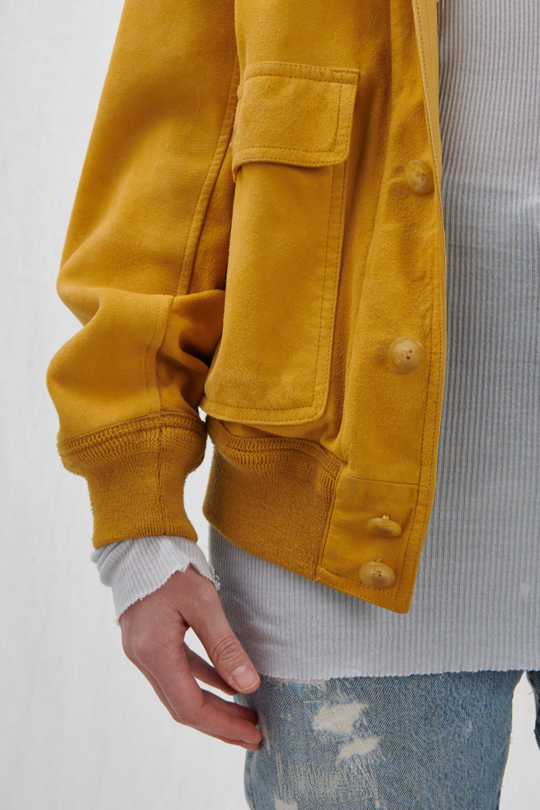 MUSTARD SUEDE JACKET