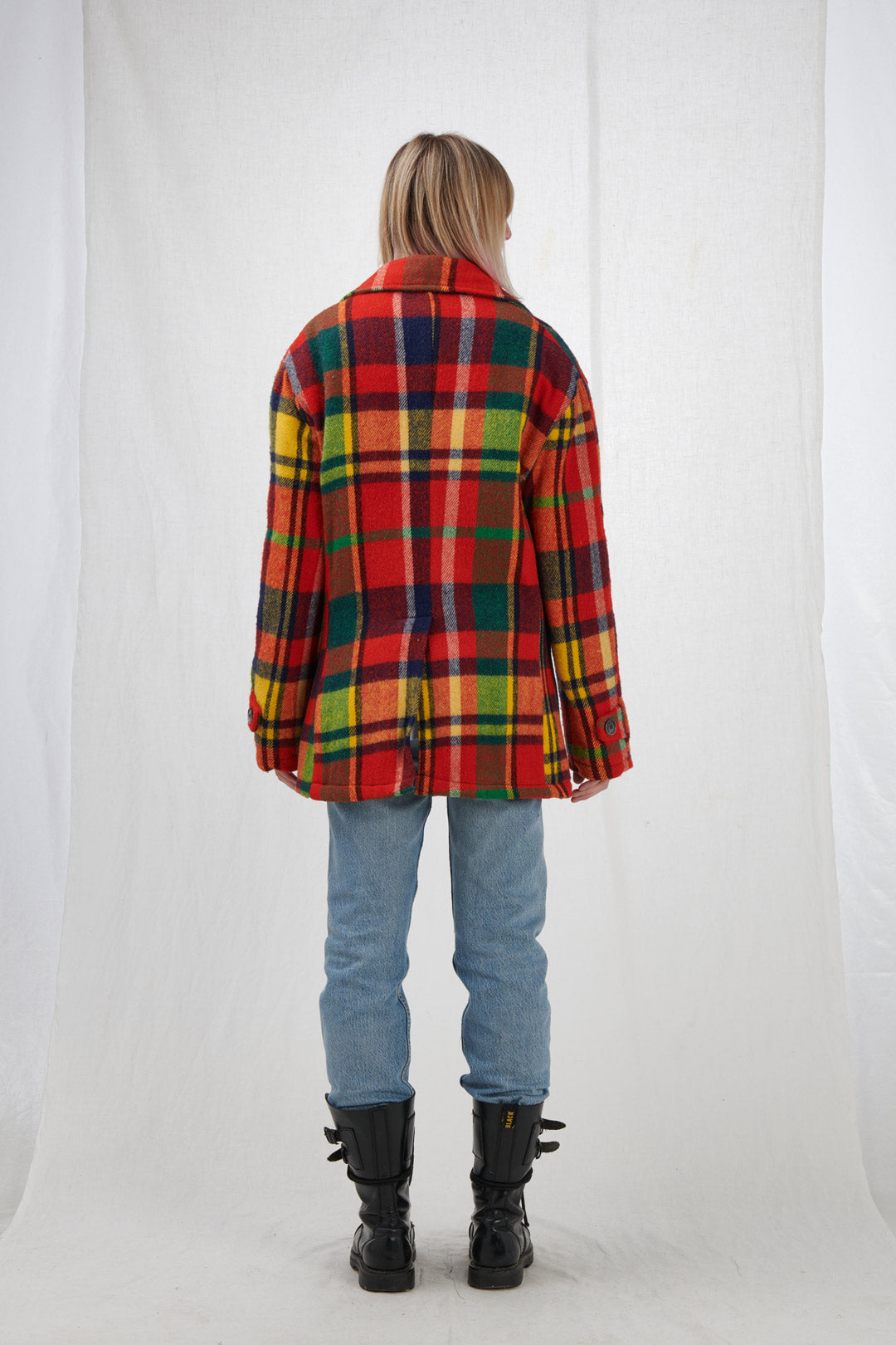 COLORED CHECKS COAT