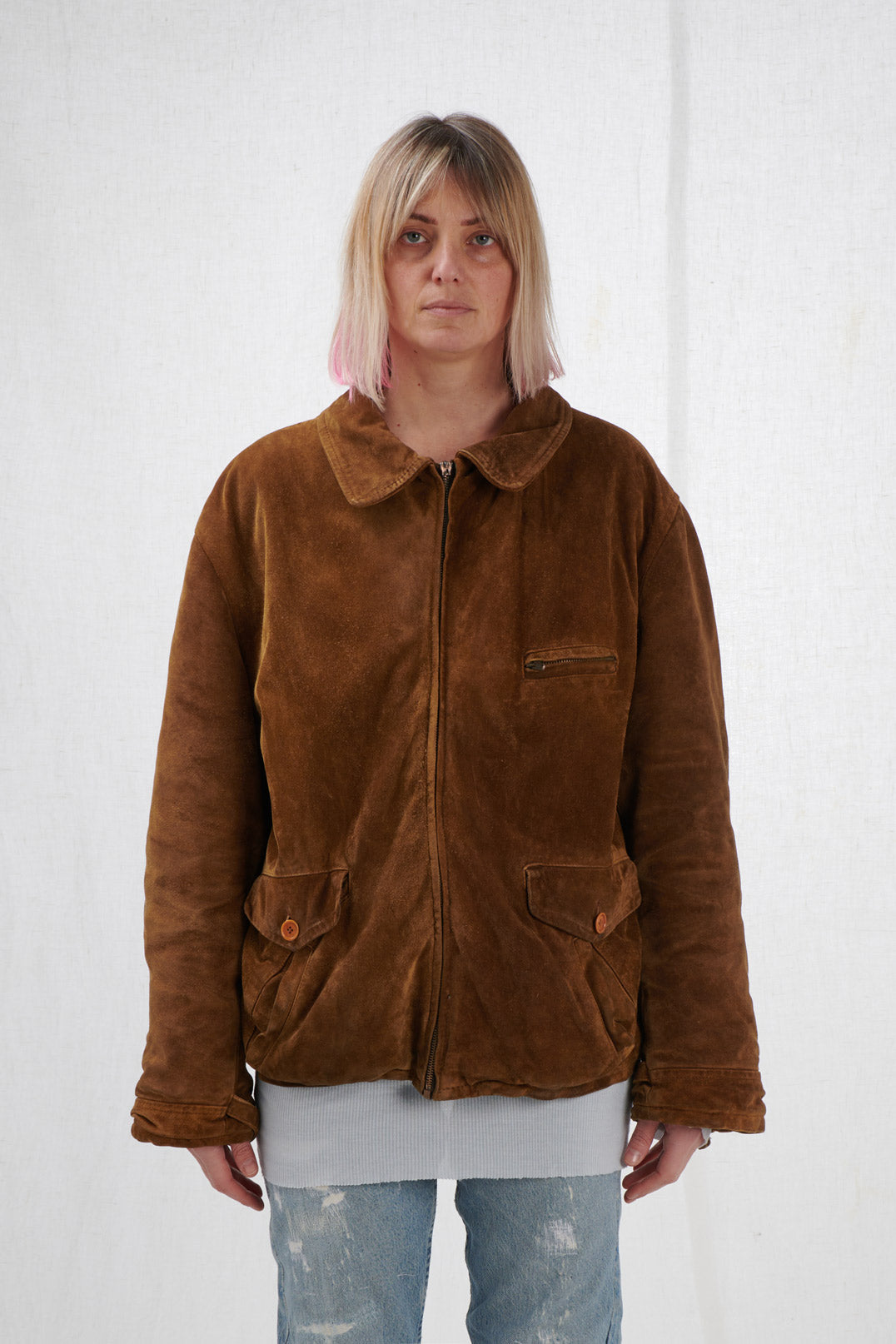 BROWN SUEDE JACKET