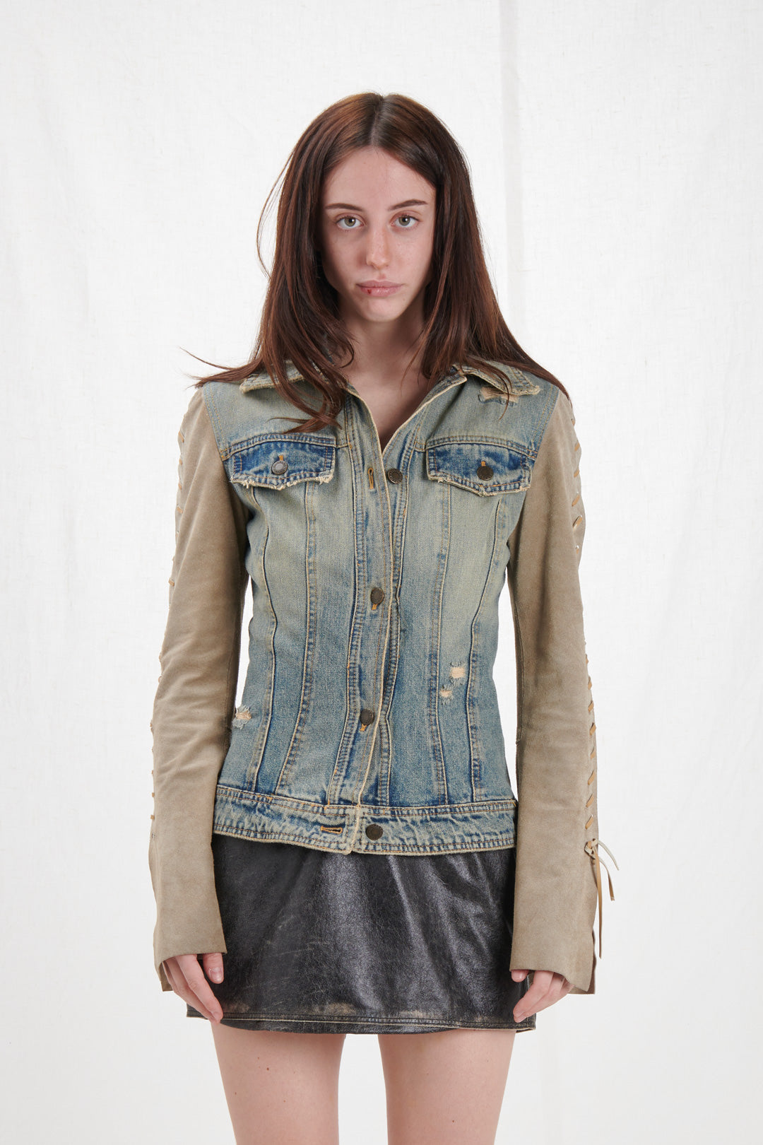 DENIM JACKET WITH ANIMAL LINING