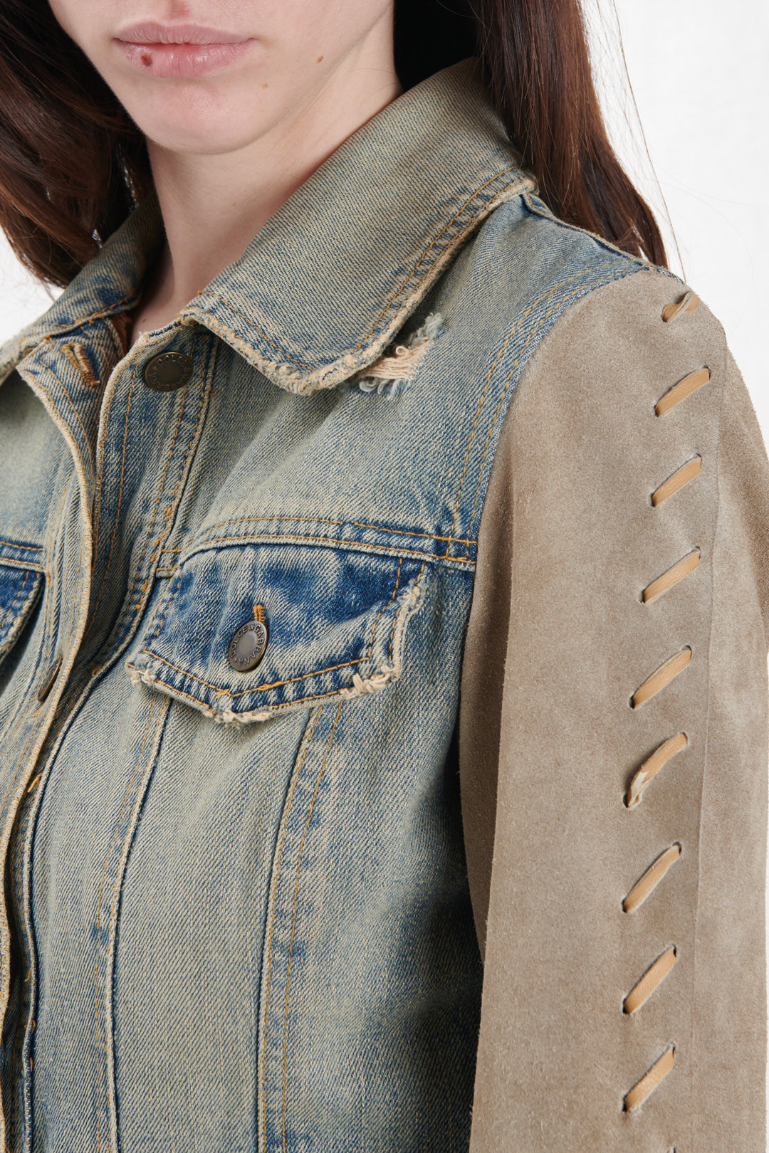 DENIM JACKET WITH ANIMAL LINING