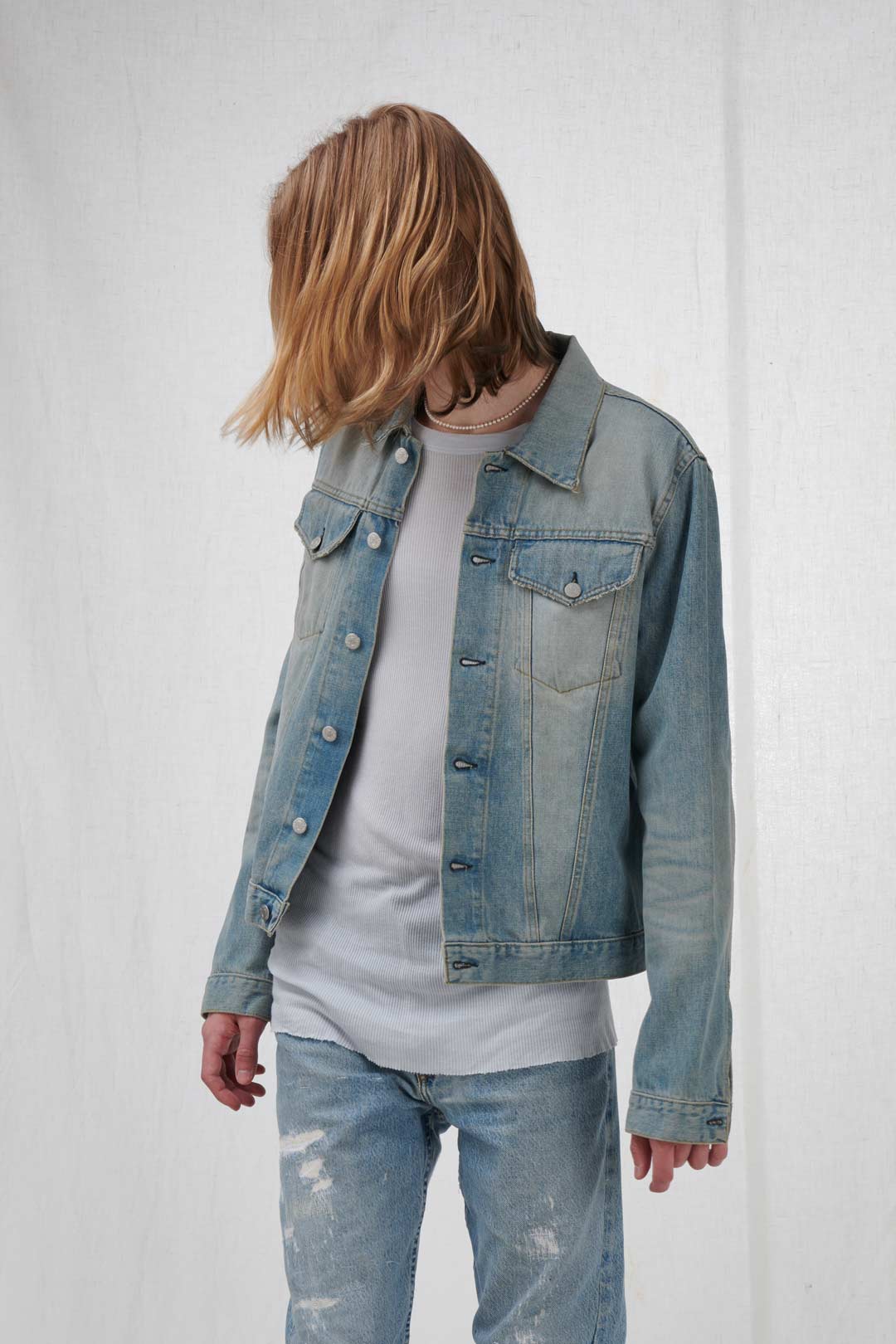 DENIM BIKER JACKET