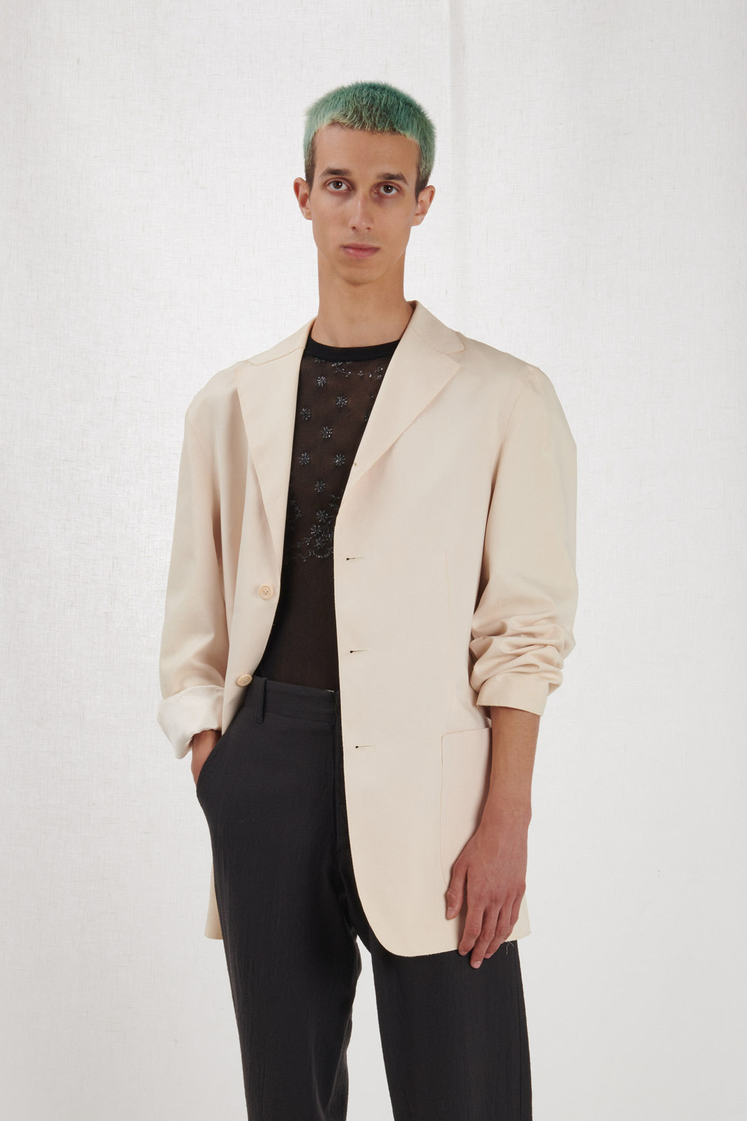 RAW CUT IVORY JACKET