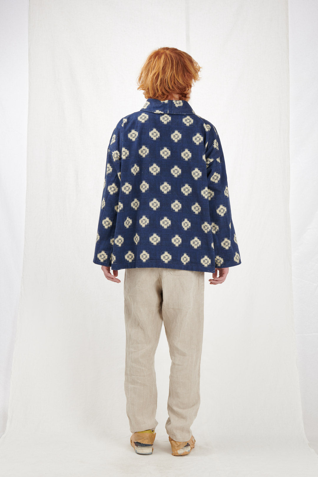 KIMONO WITH GEOMETRIC PRINT