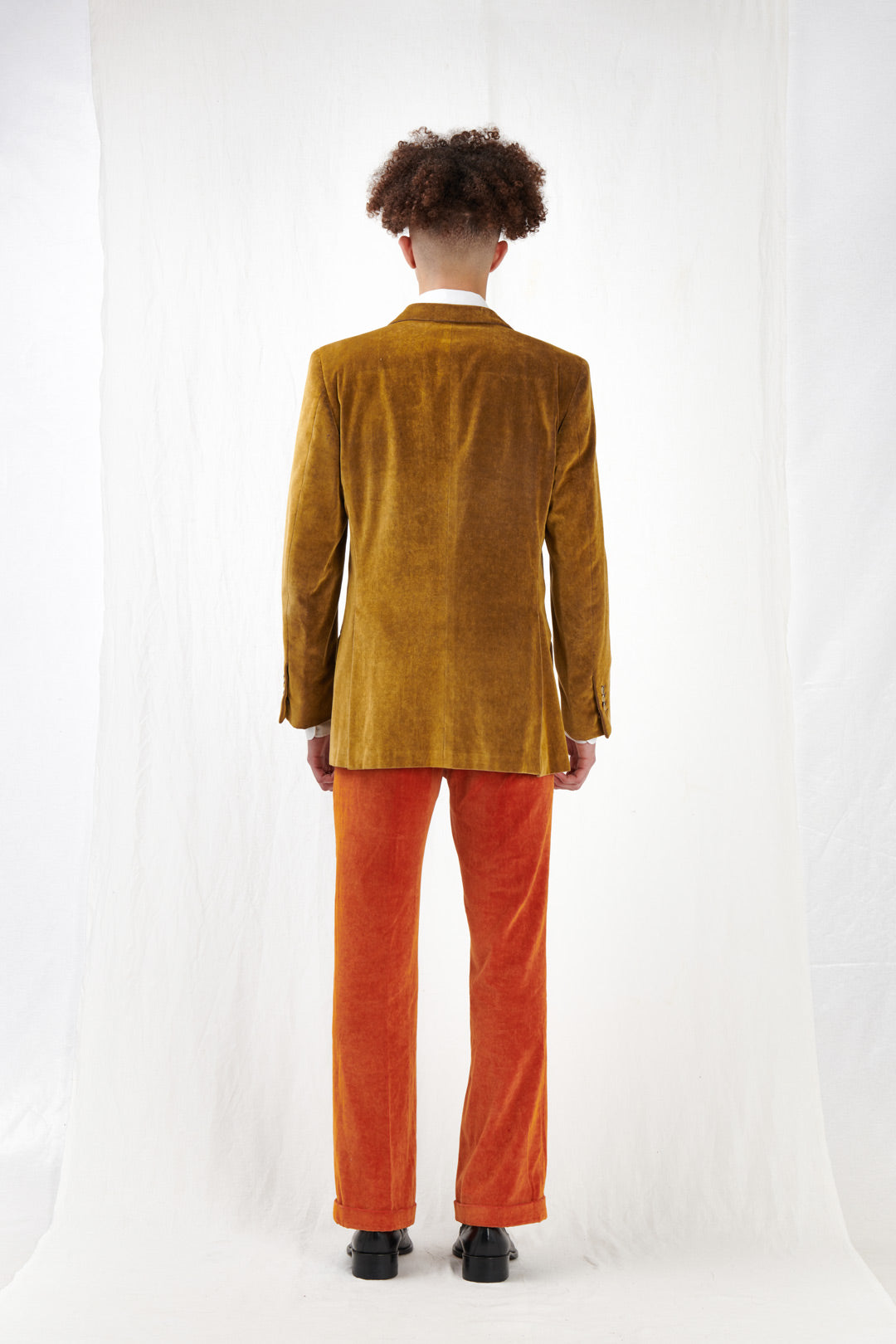 ORANGE OCHER VELVET SET