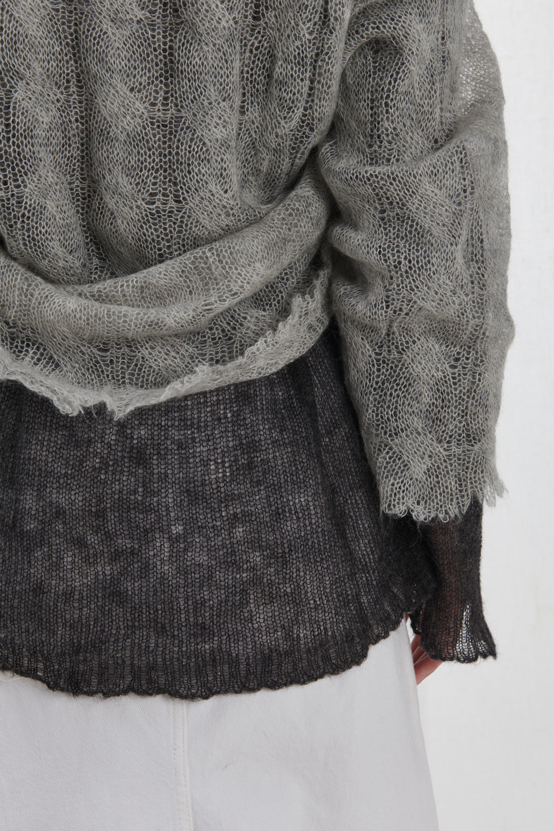 MAGLIONE DISTRESSED GRIGIO