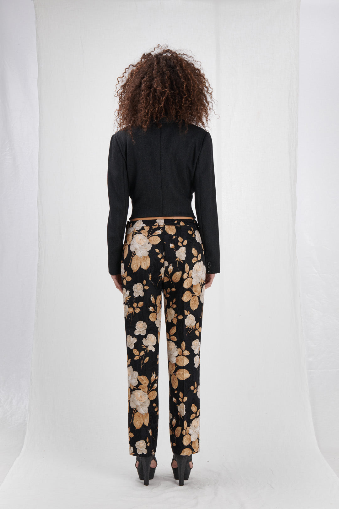 PANTALONE FIORI JAQUARD