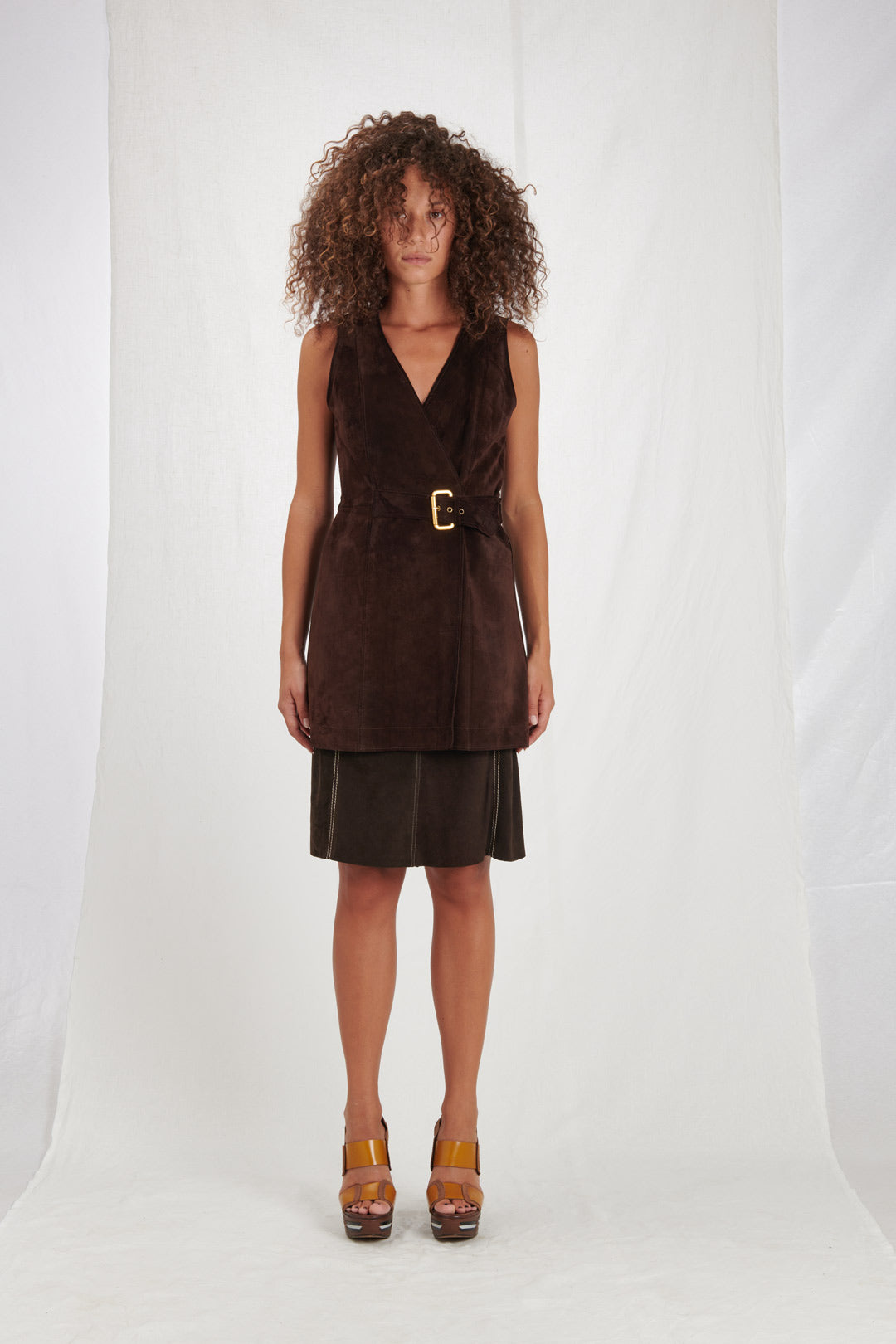 BROWN SUEDE VEST