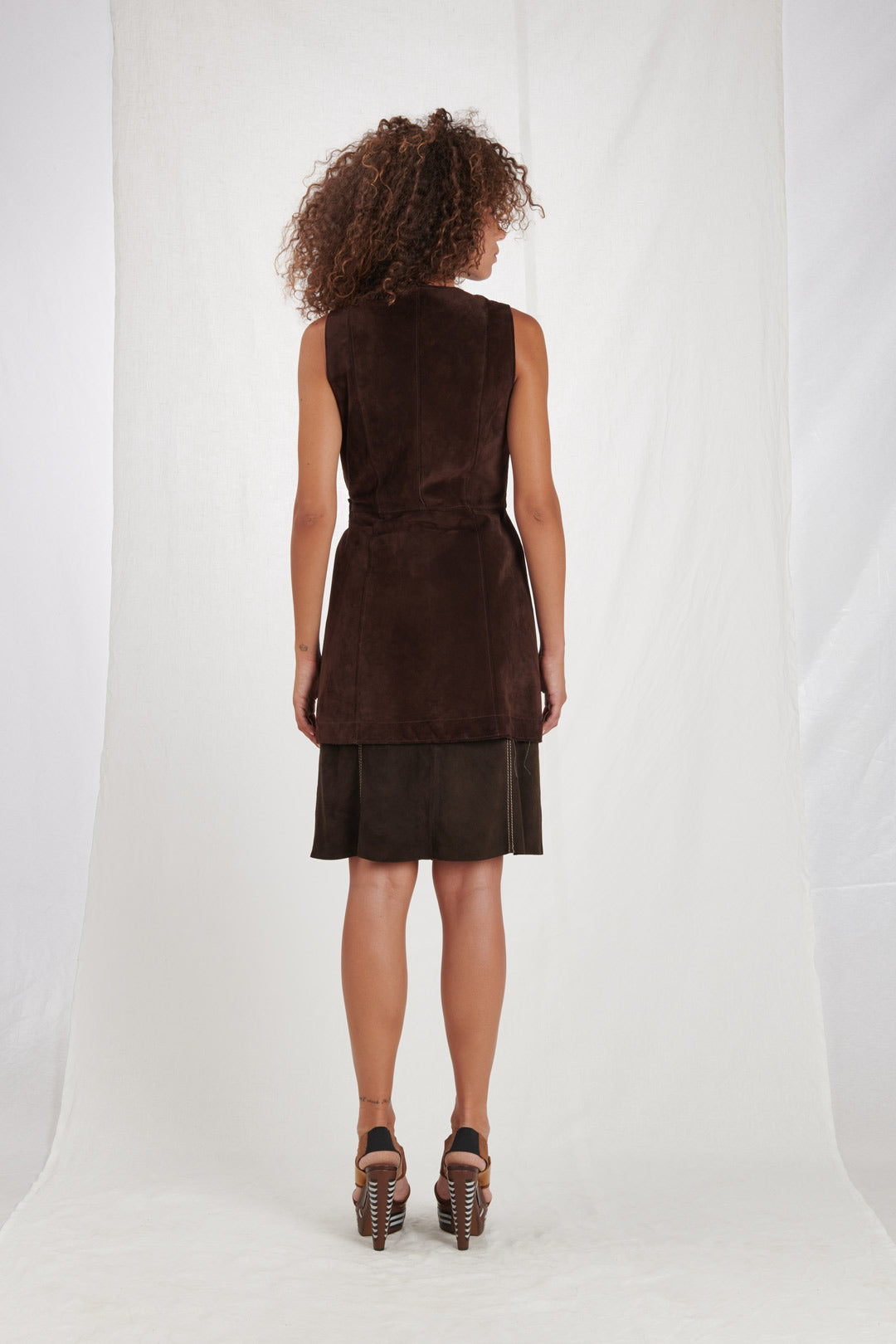 BROWN SUEDE VEST