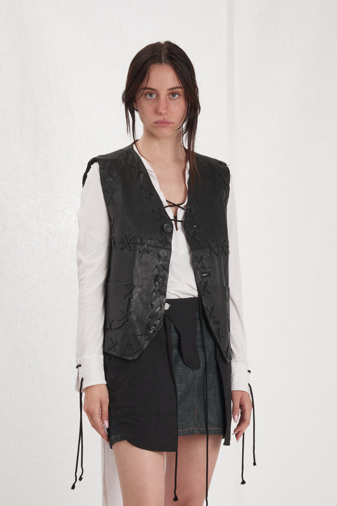 LEATHER VEST