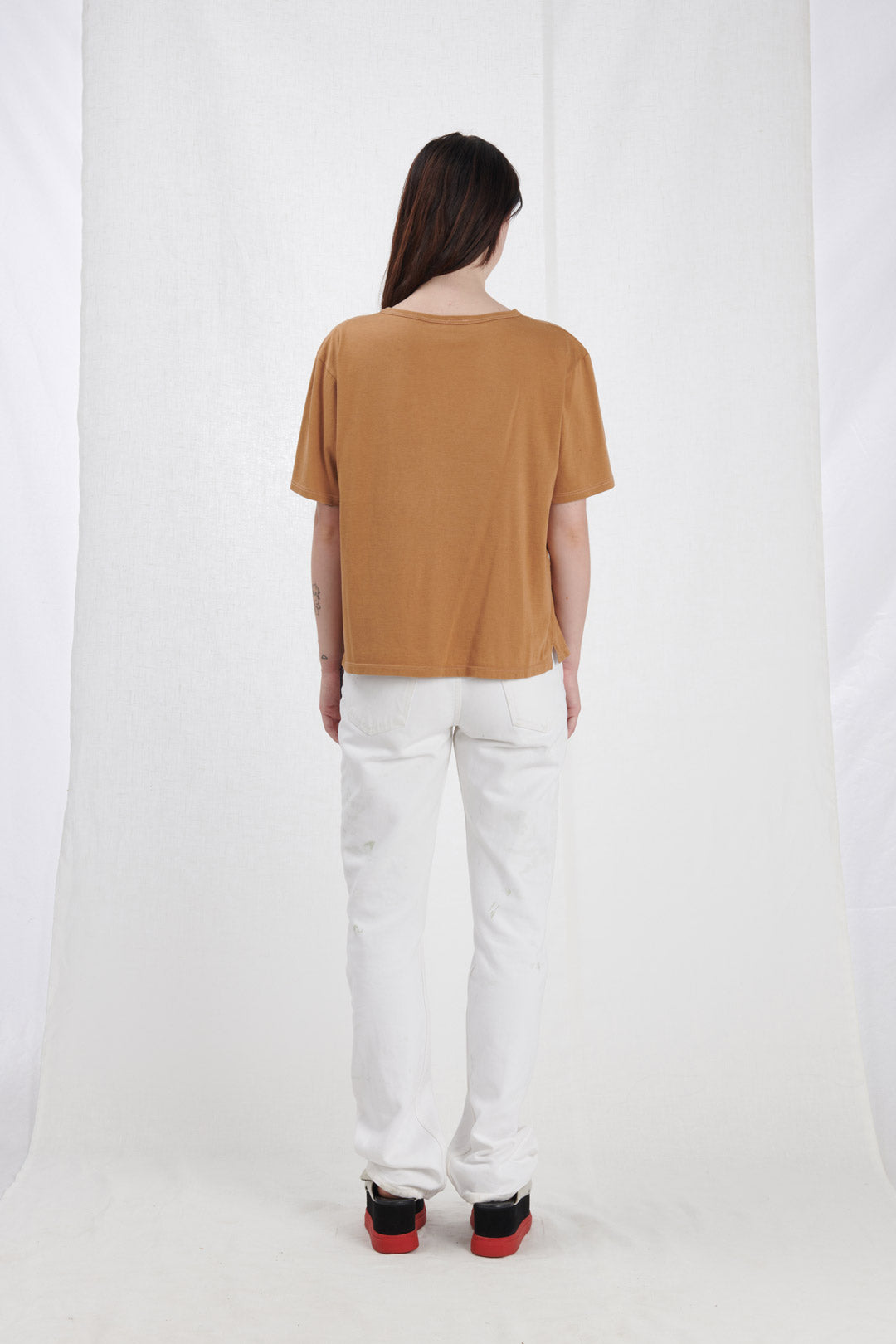 BROWN COTTON T-SHIRT