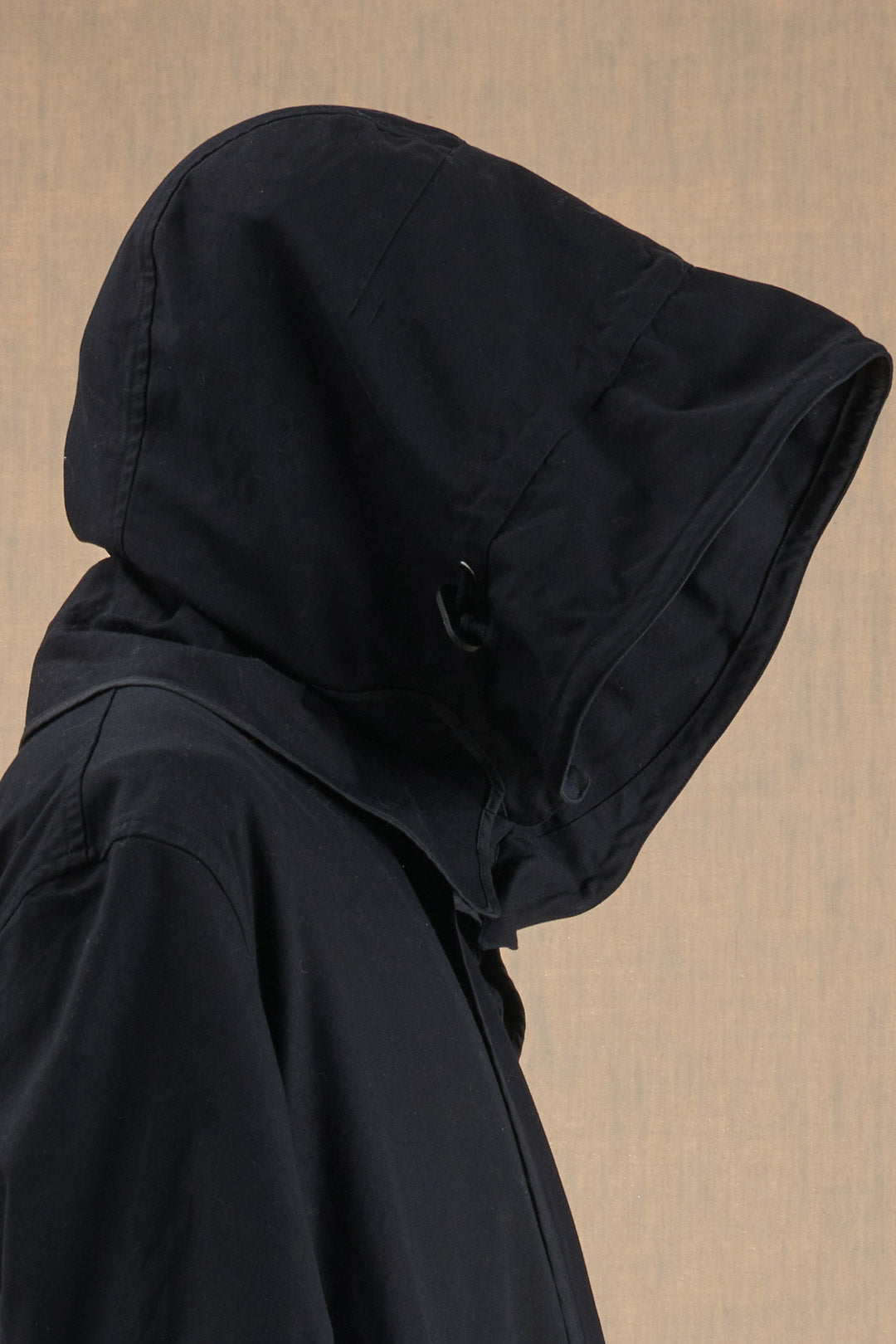 BLACK OUTERWEAR WITH HOOD