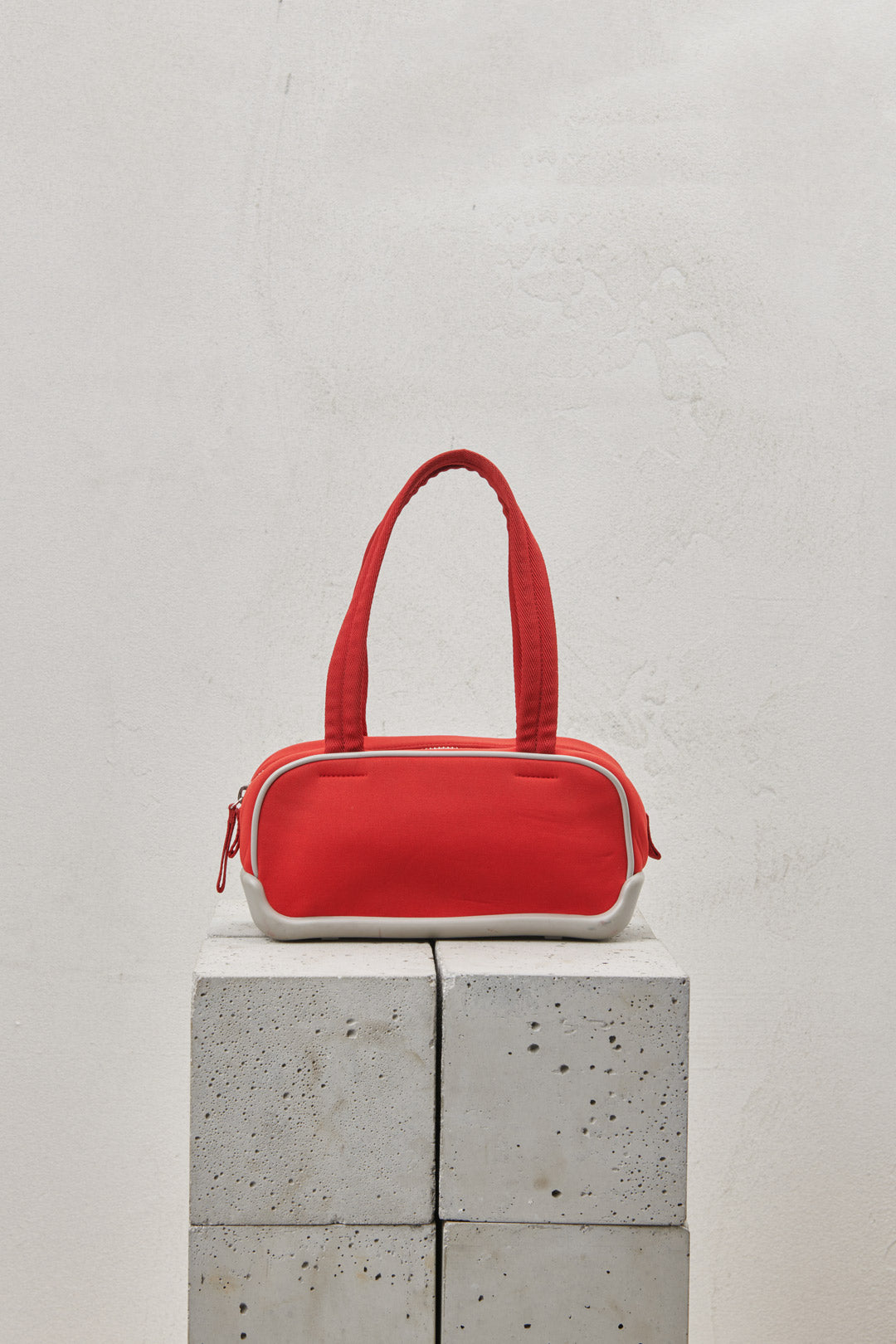 MINI BOWLING BAG IN NYLON ROSSO E PVC