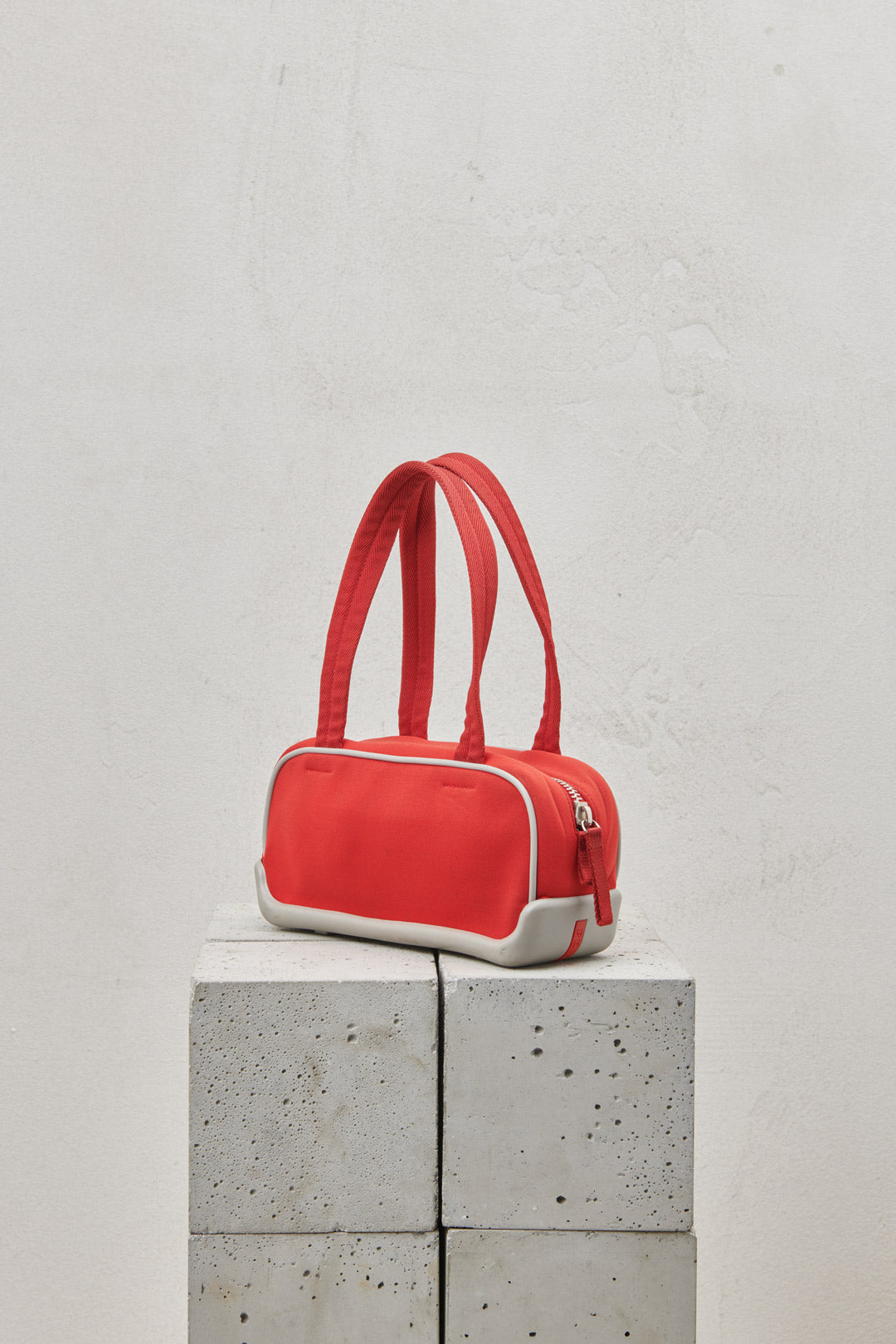 MINI BOWLING BAG IN NYLON ROSSO E PVC