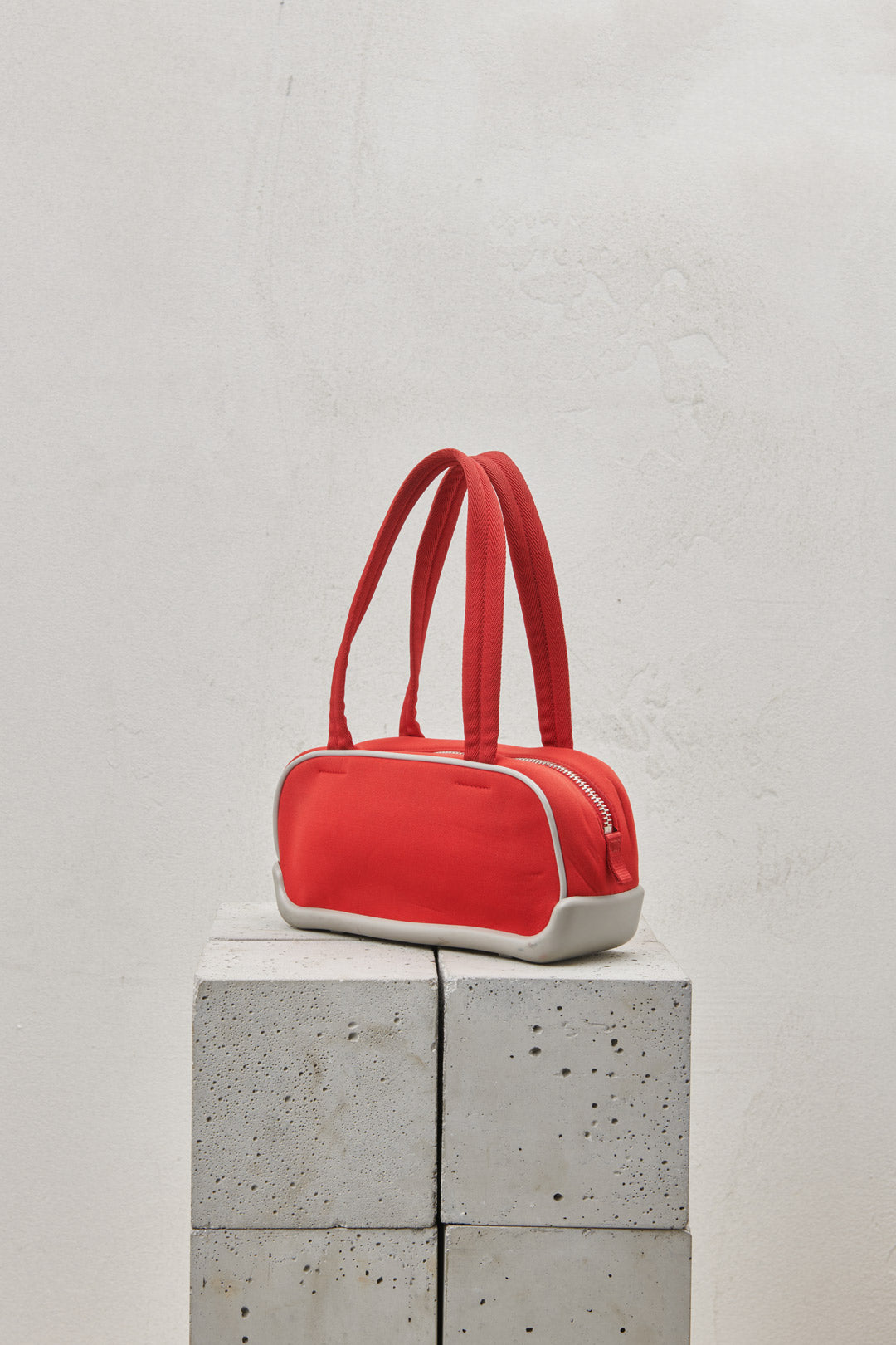 MINI BOWLING BAG IN NYLON ROSSO E PVC