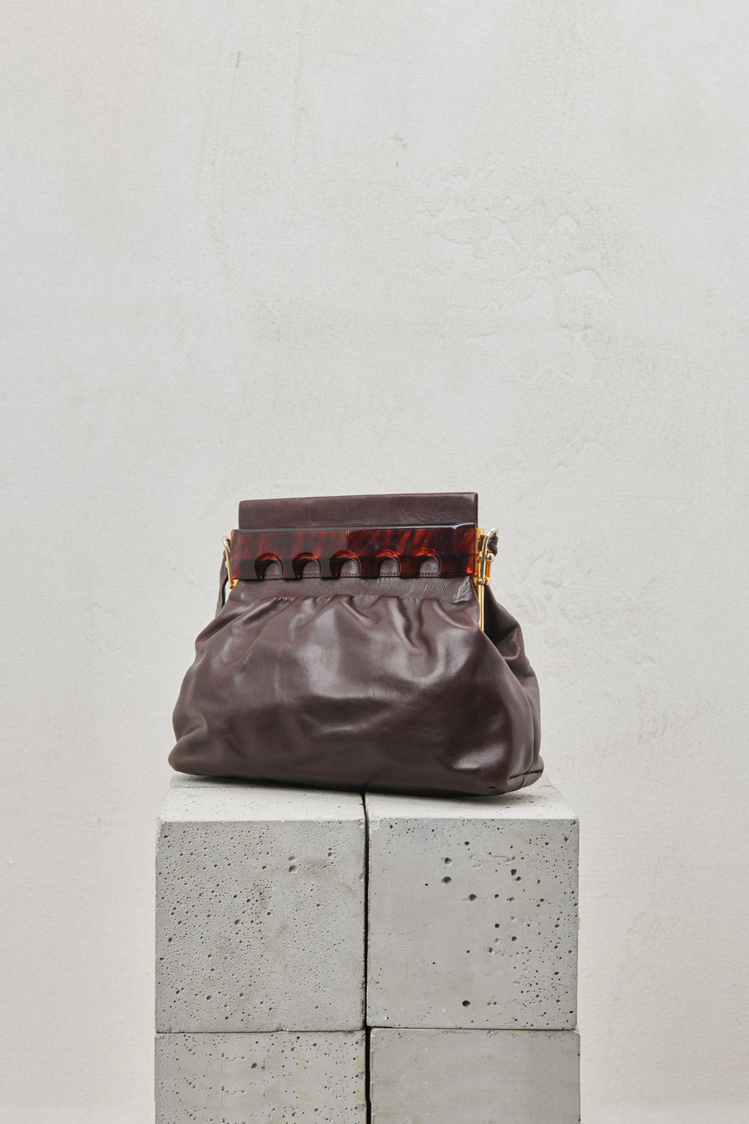 70'S BAG IN BROWN LEATHER