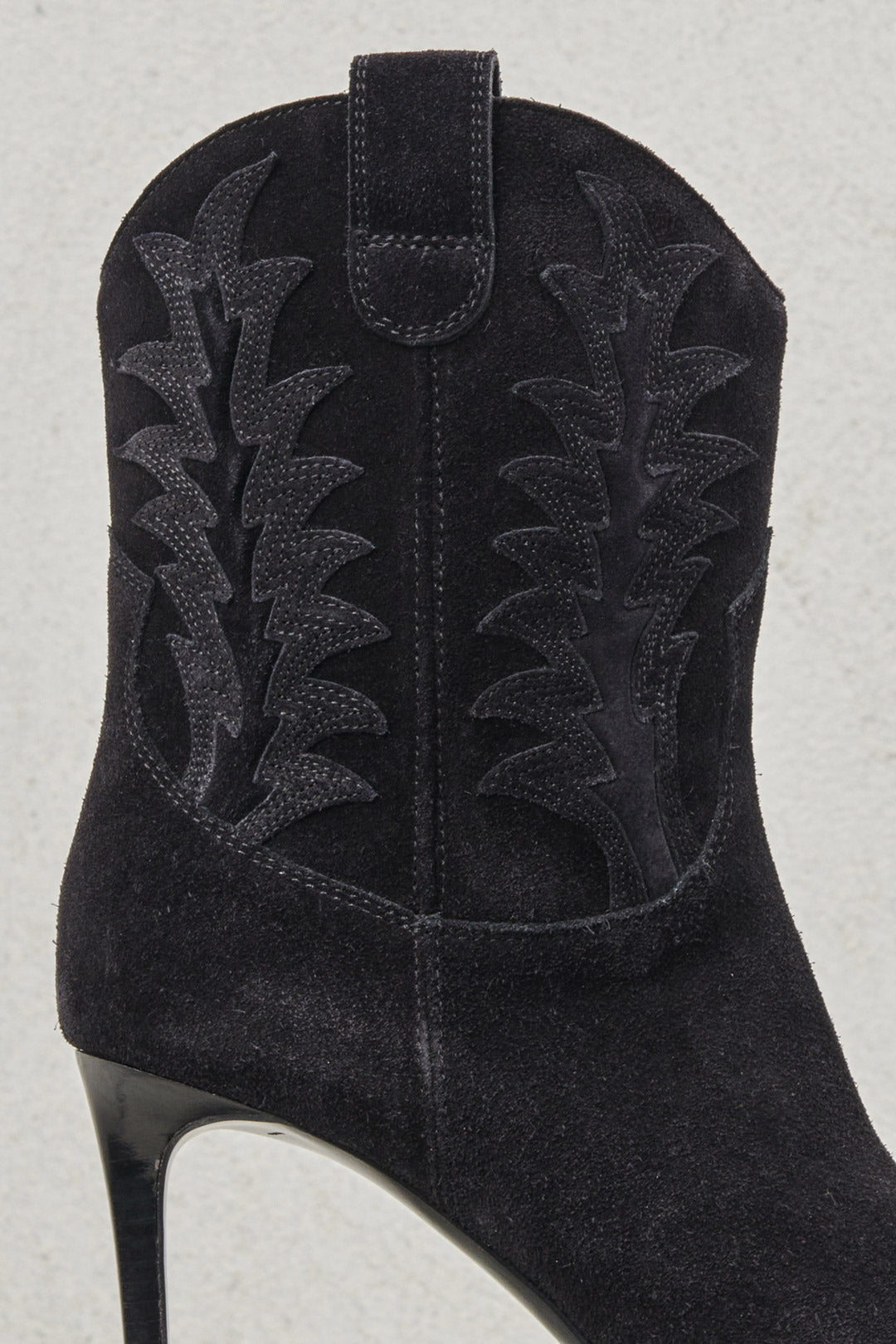 TEXAN SUEDE ANKLE BOOT WITH EMBROIDERY