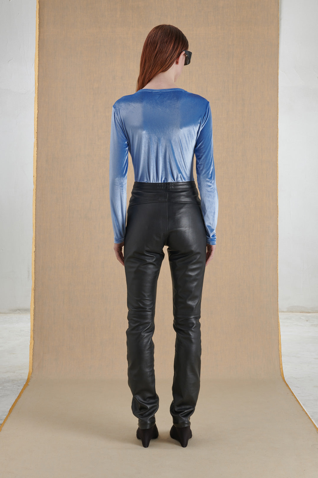 VERSUS V-NECK VELVET BODYSUIT