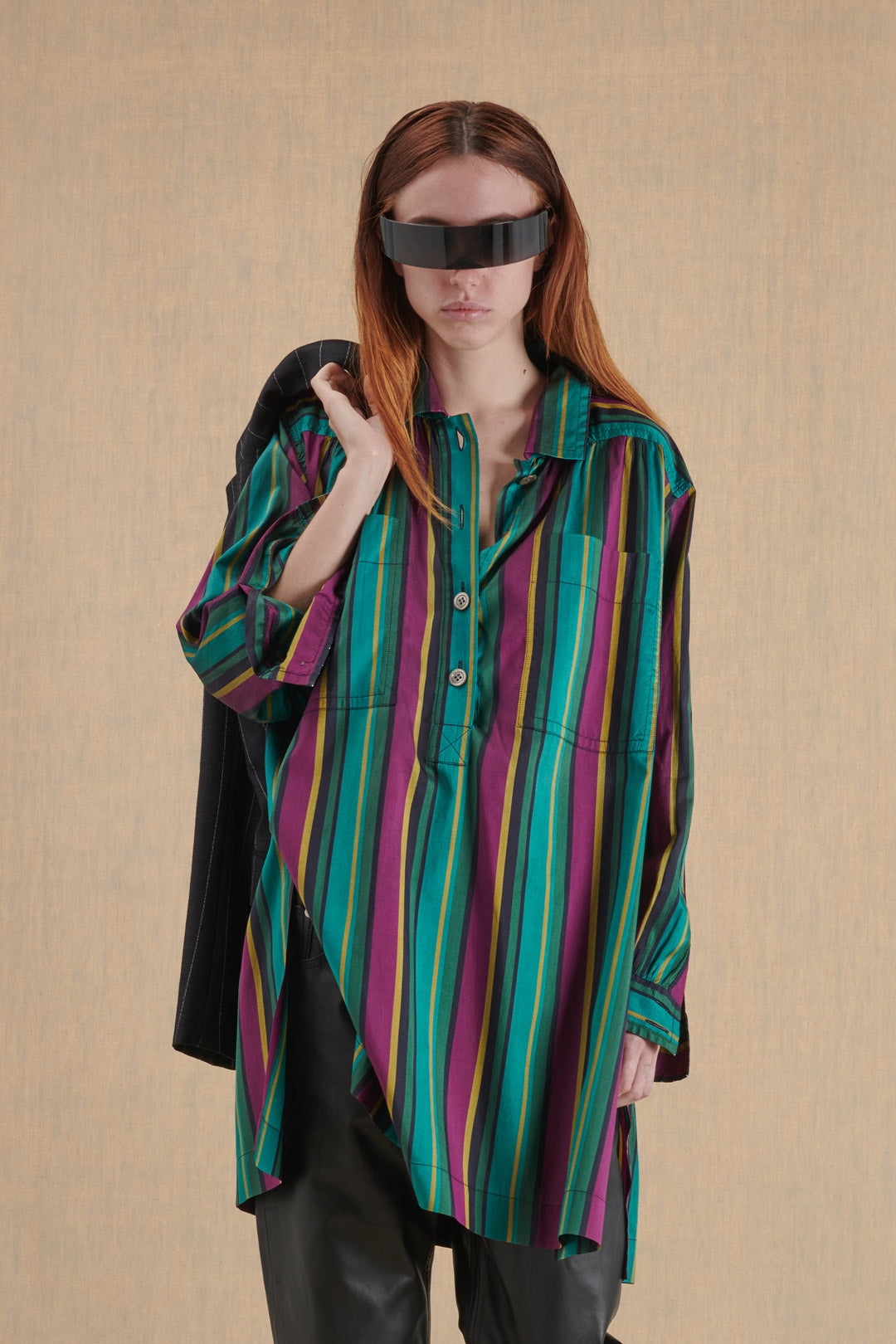 STRIPED SILK SHIRT