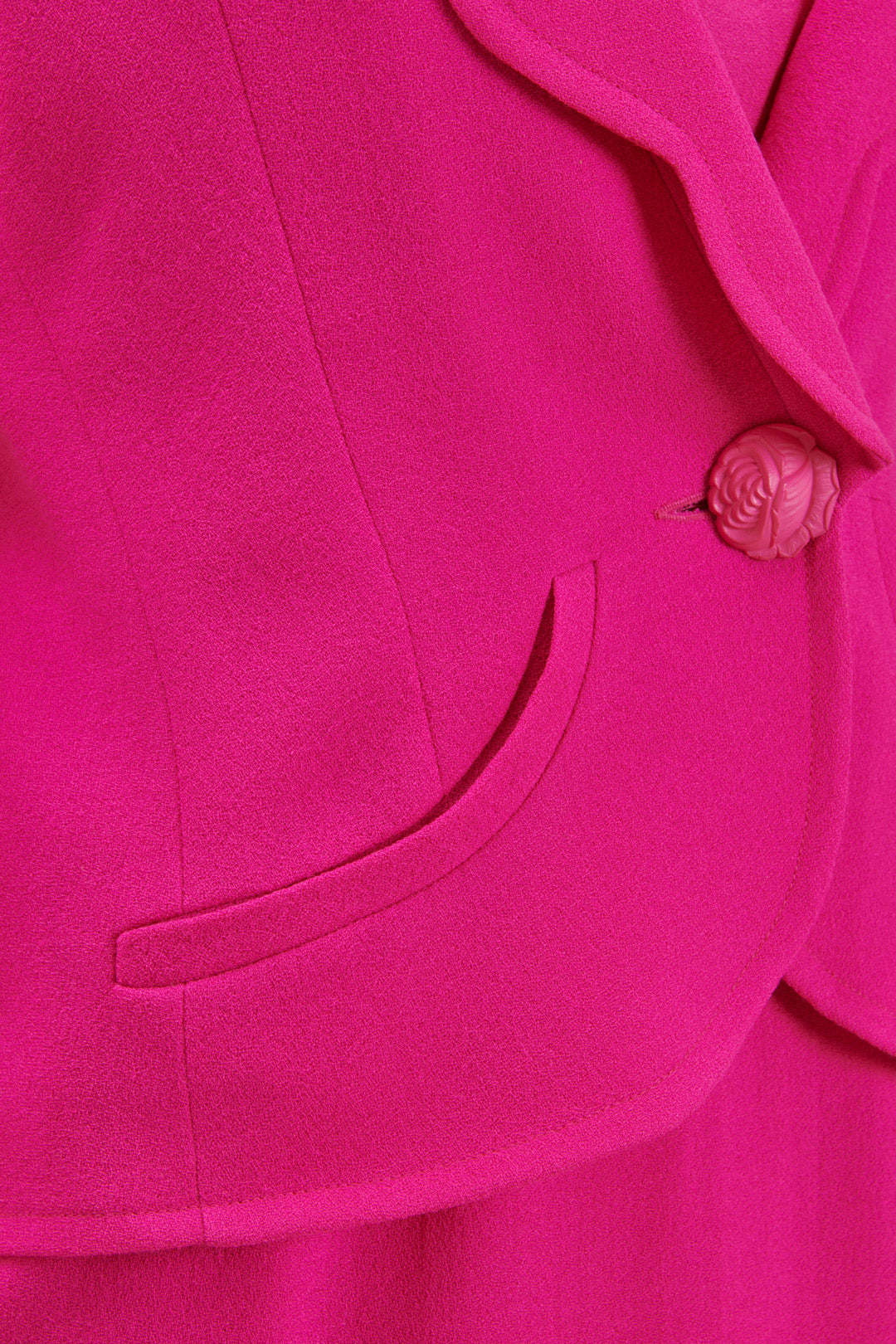 TAILLEUR PETALO CON GONNA E CORPETTO FUCSIA