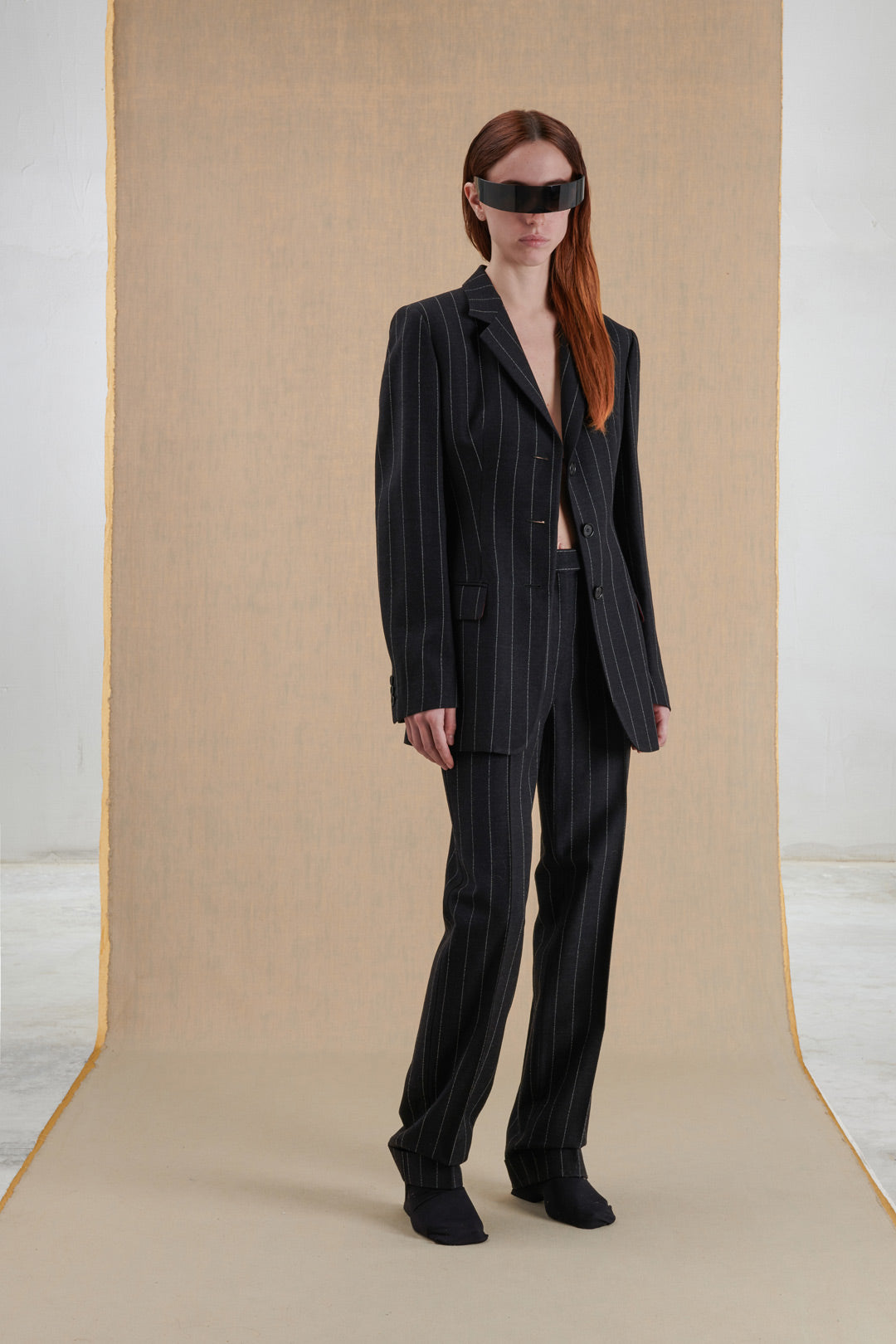 PINSTRIPE SET WITH JACKET AND TROUSERS